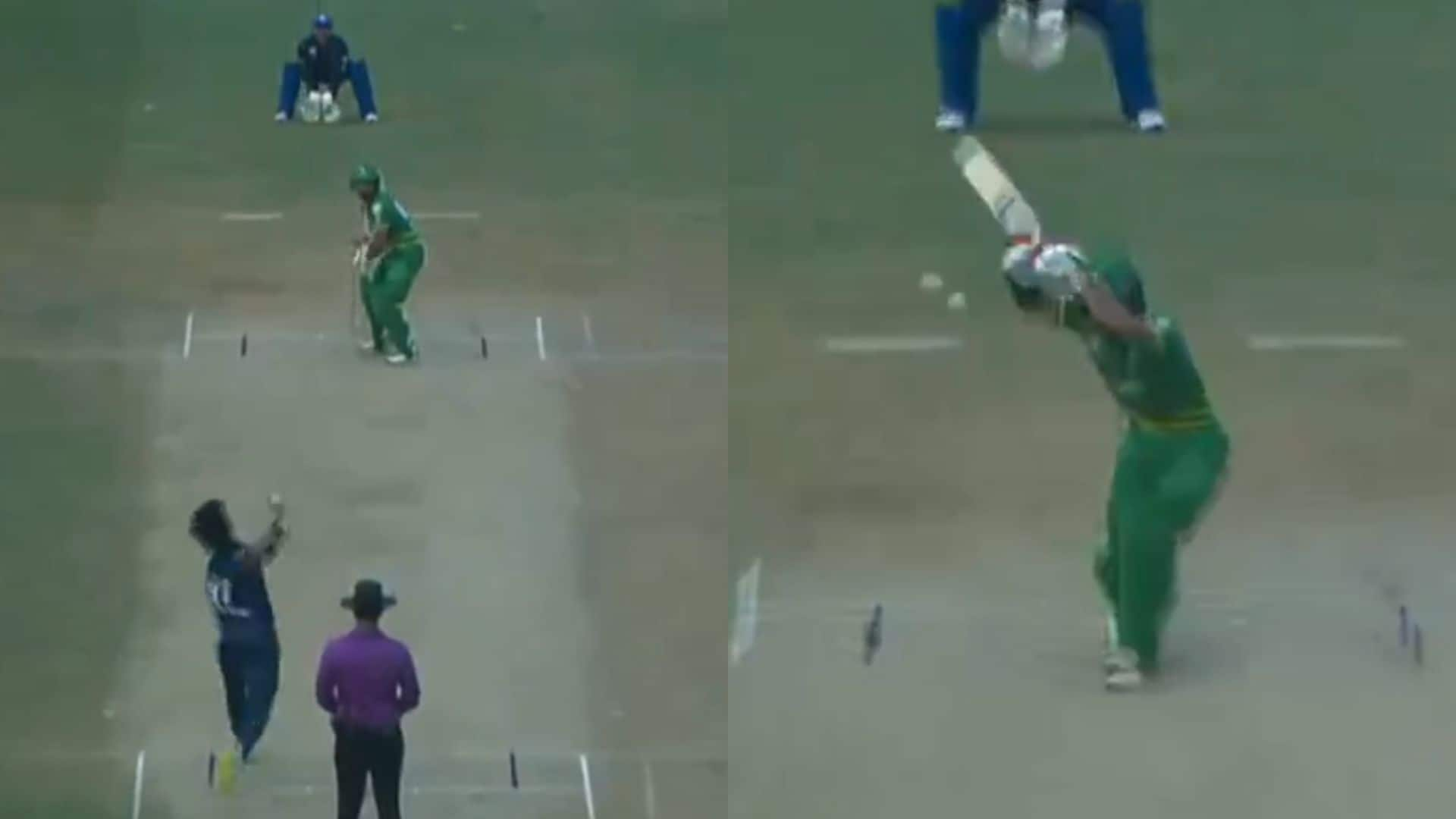 Hasnain castled Kamran Ghulam [YouTube Screengrab]