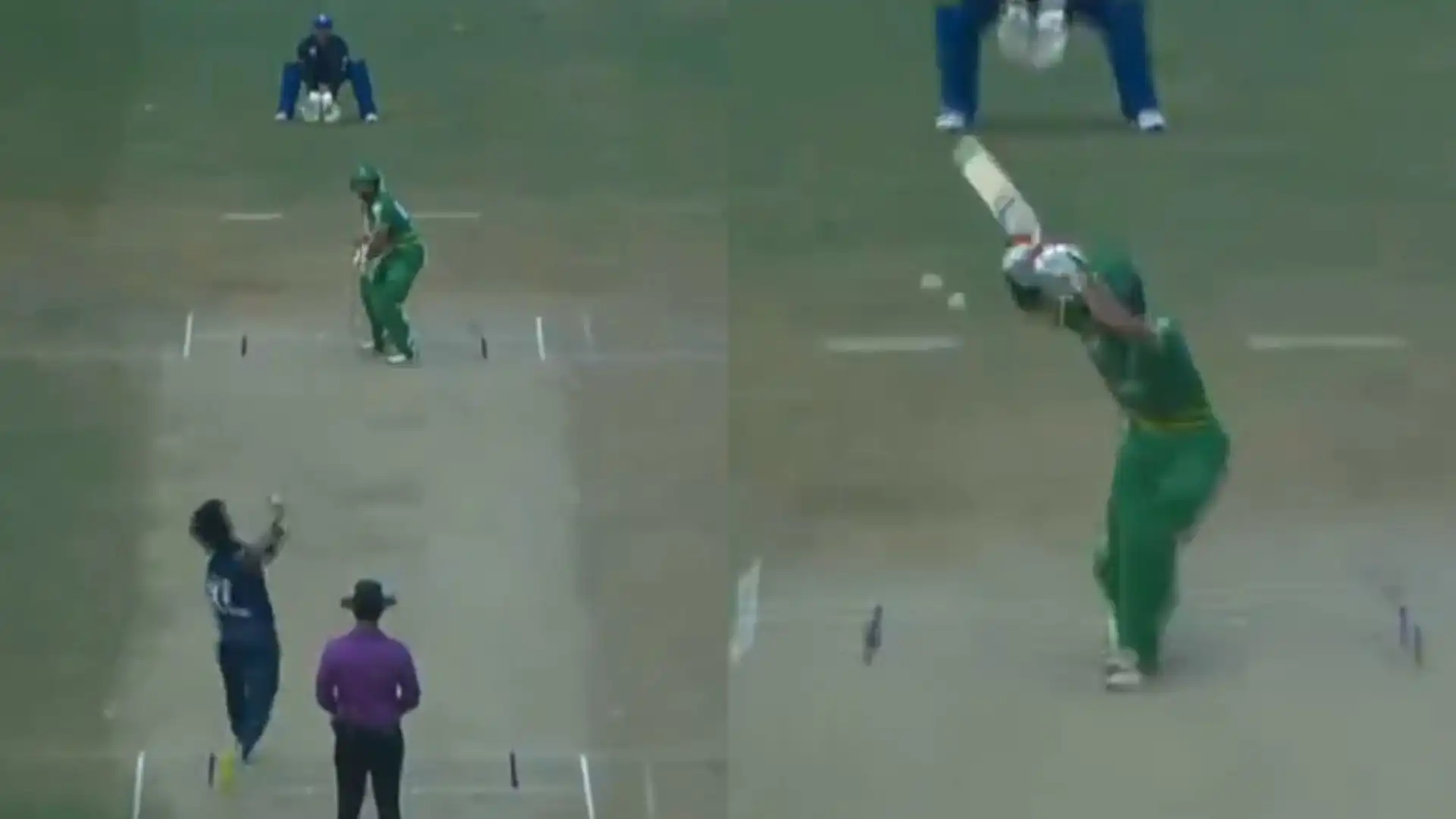 Hasnain castled Kamran Ghulam [YouTube Screengrab]