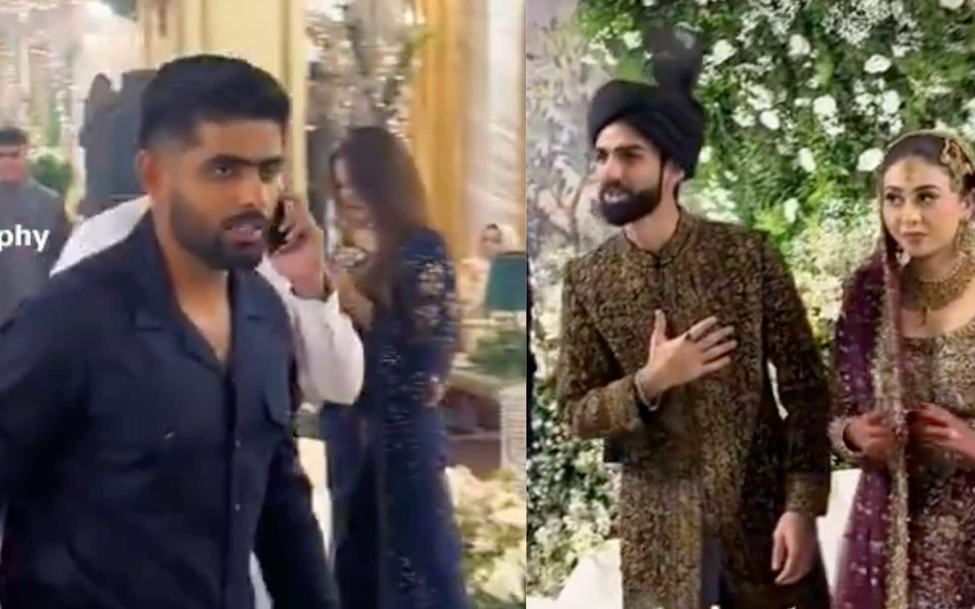 Babar Azam in Mushtaq Ahmed's Daughter wedding (Screengrab)