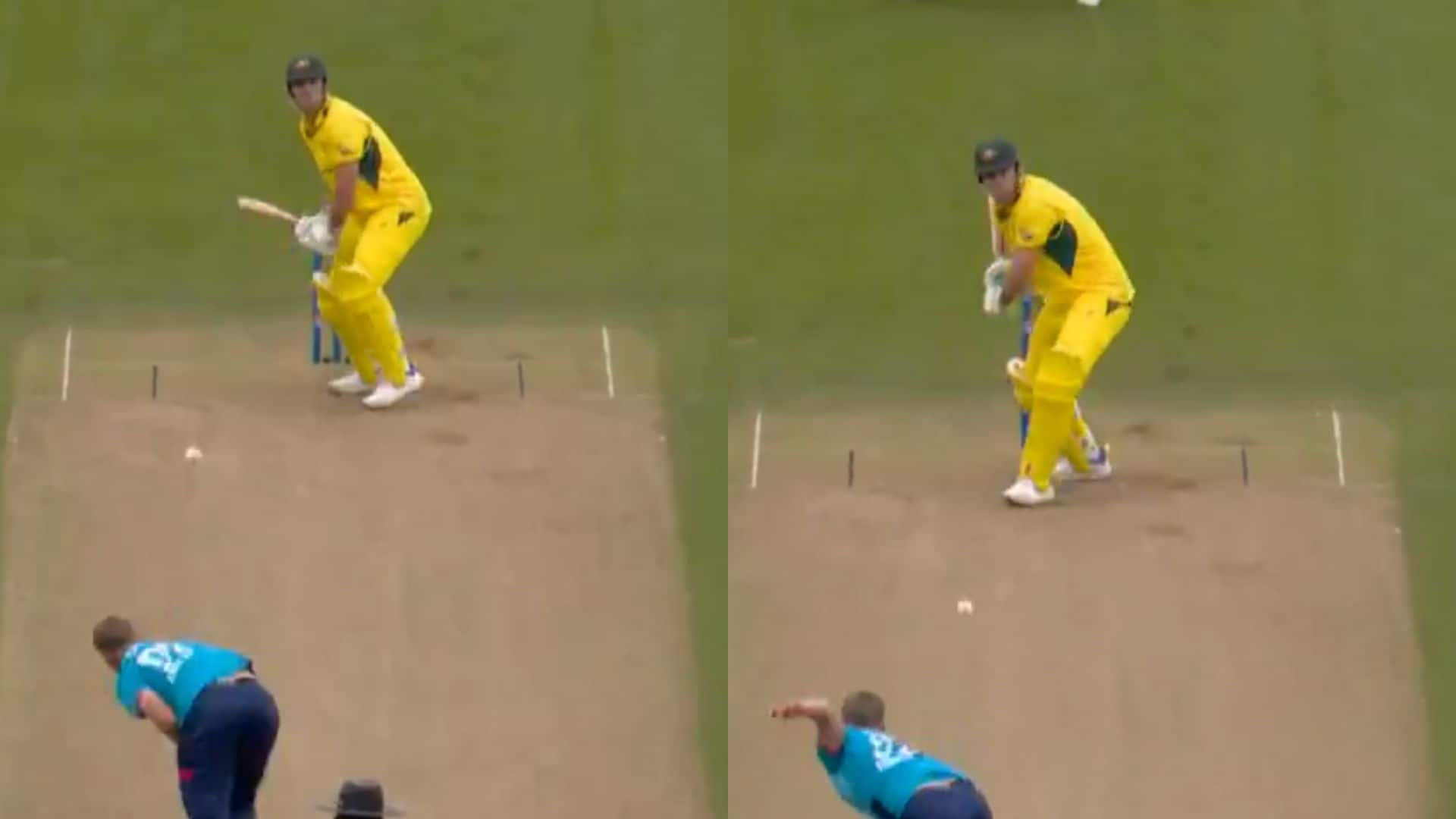 Mitch Marsh was dismissed by Carse [Screengrab/England Cricket]