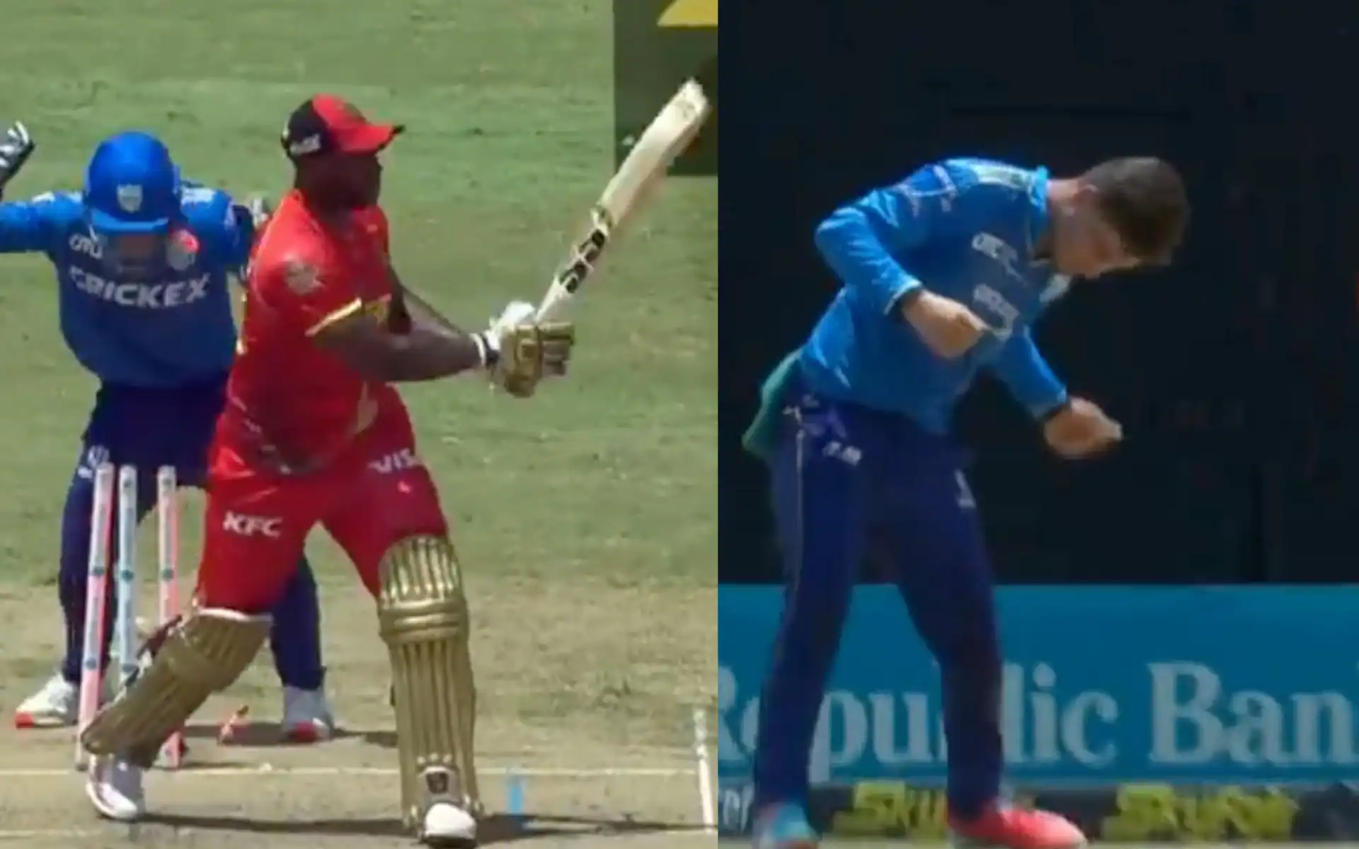 Russell was dismissed by Noor Ahmad in the 26th match of the CPL 2024 [X/@CPL]