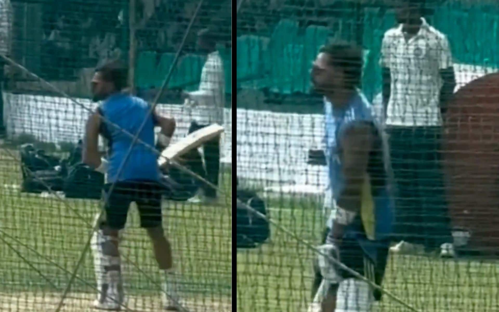 Virat Kohli in today's practice session at Kanpur [Screegrab]