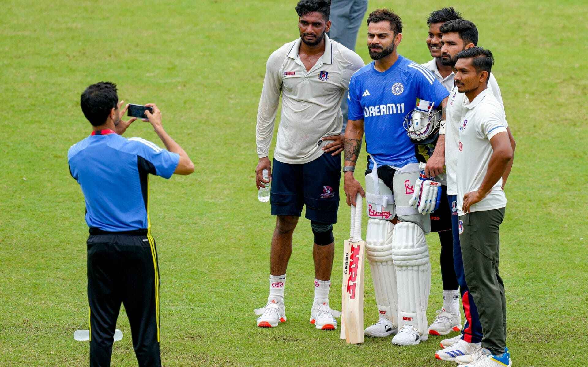 Virat Kohli in the net session (PTI)