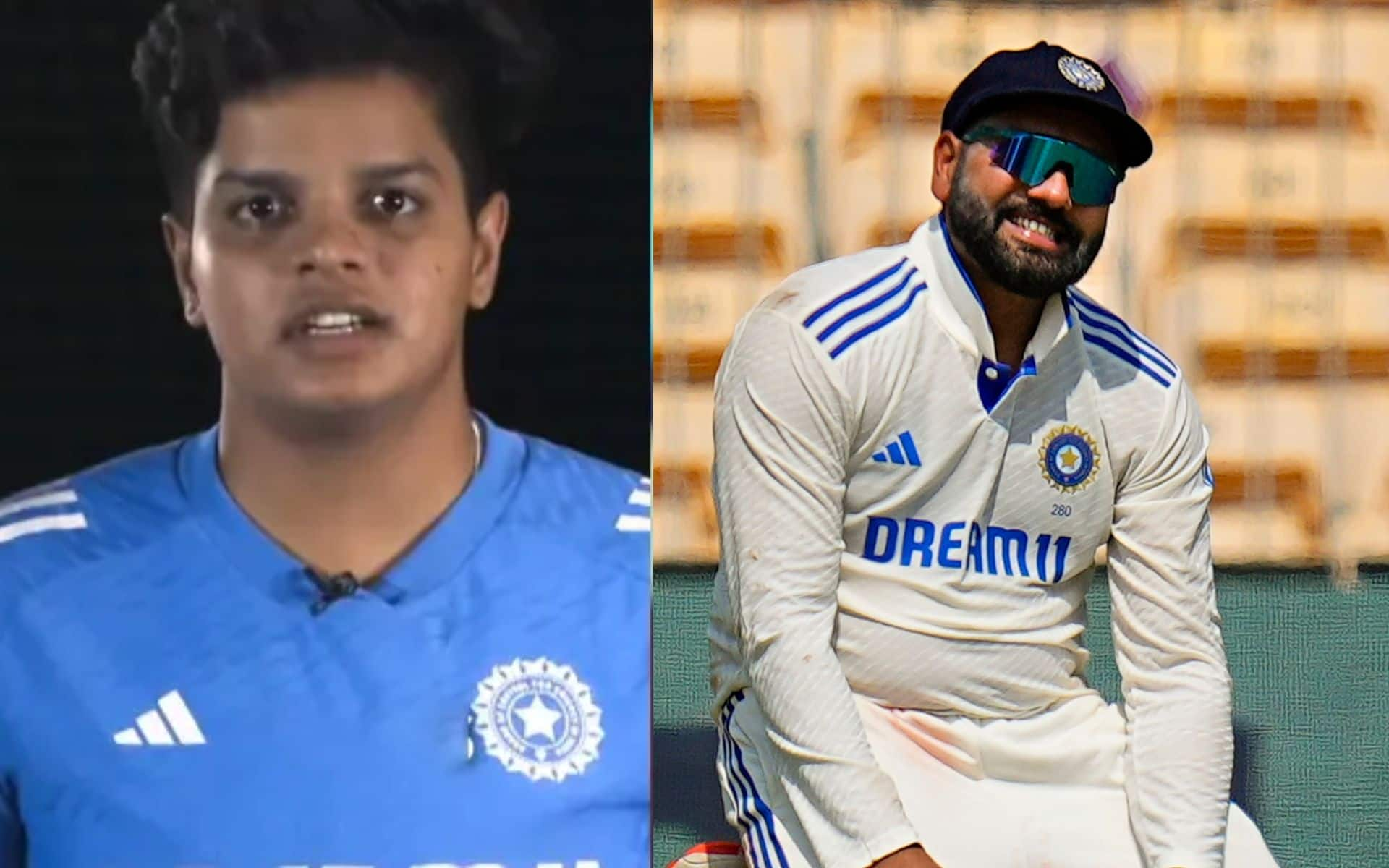 Shafali Verma expressed her admiration for Rohit Sharma’s tactics [PTI and Screengrab]