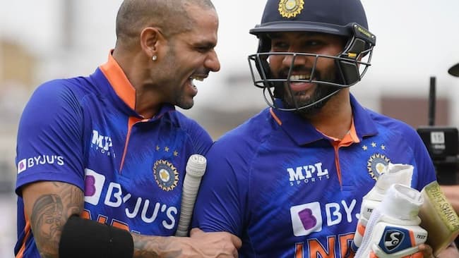 Shikhar Dhawan with Rohit Sharma [@ImRo45/X]