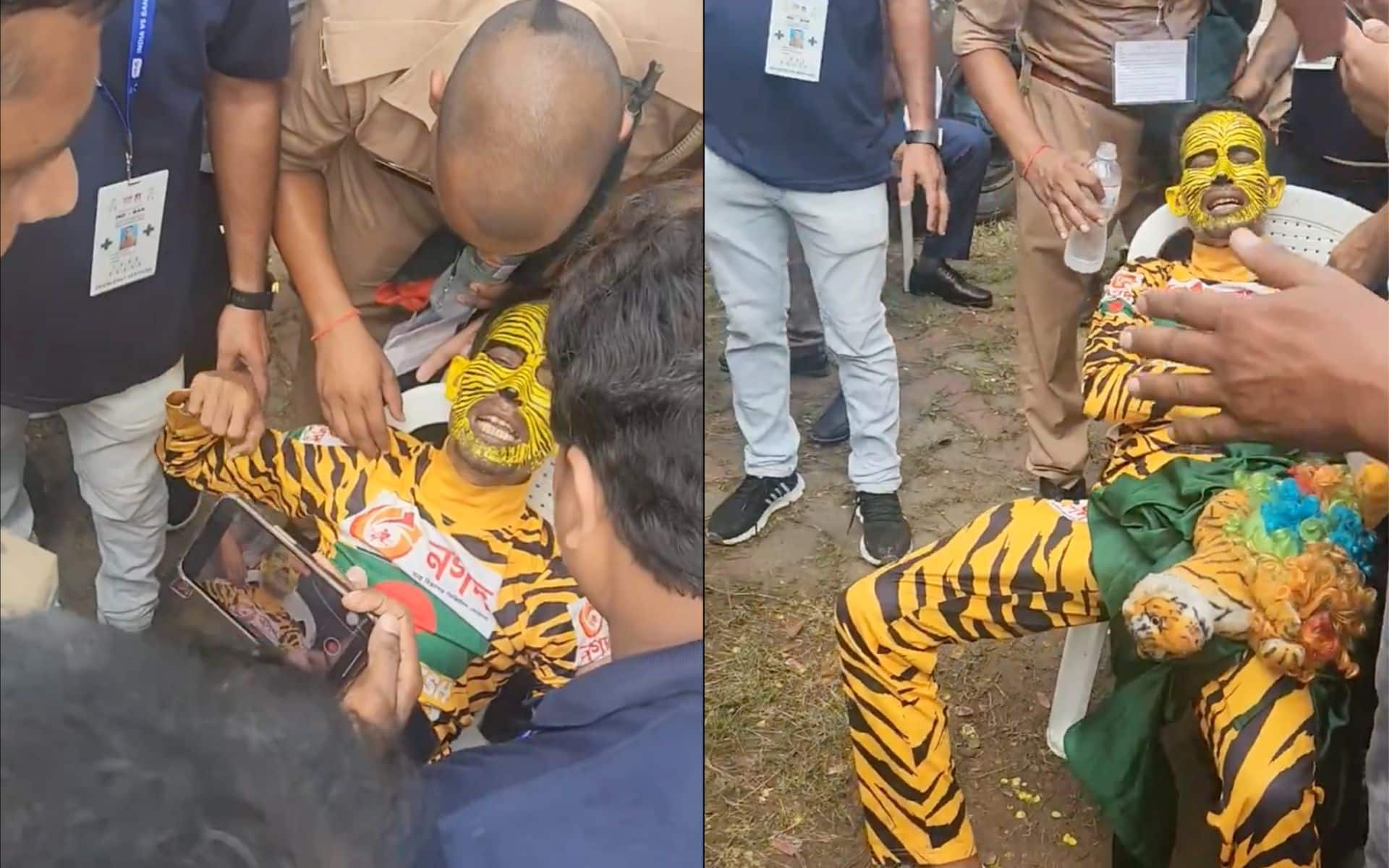 Bangladeshi fan beaten- (Source: Abhishek Tripathi/X.com)