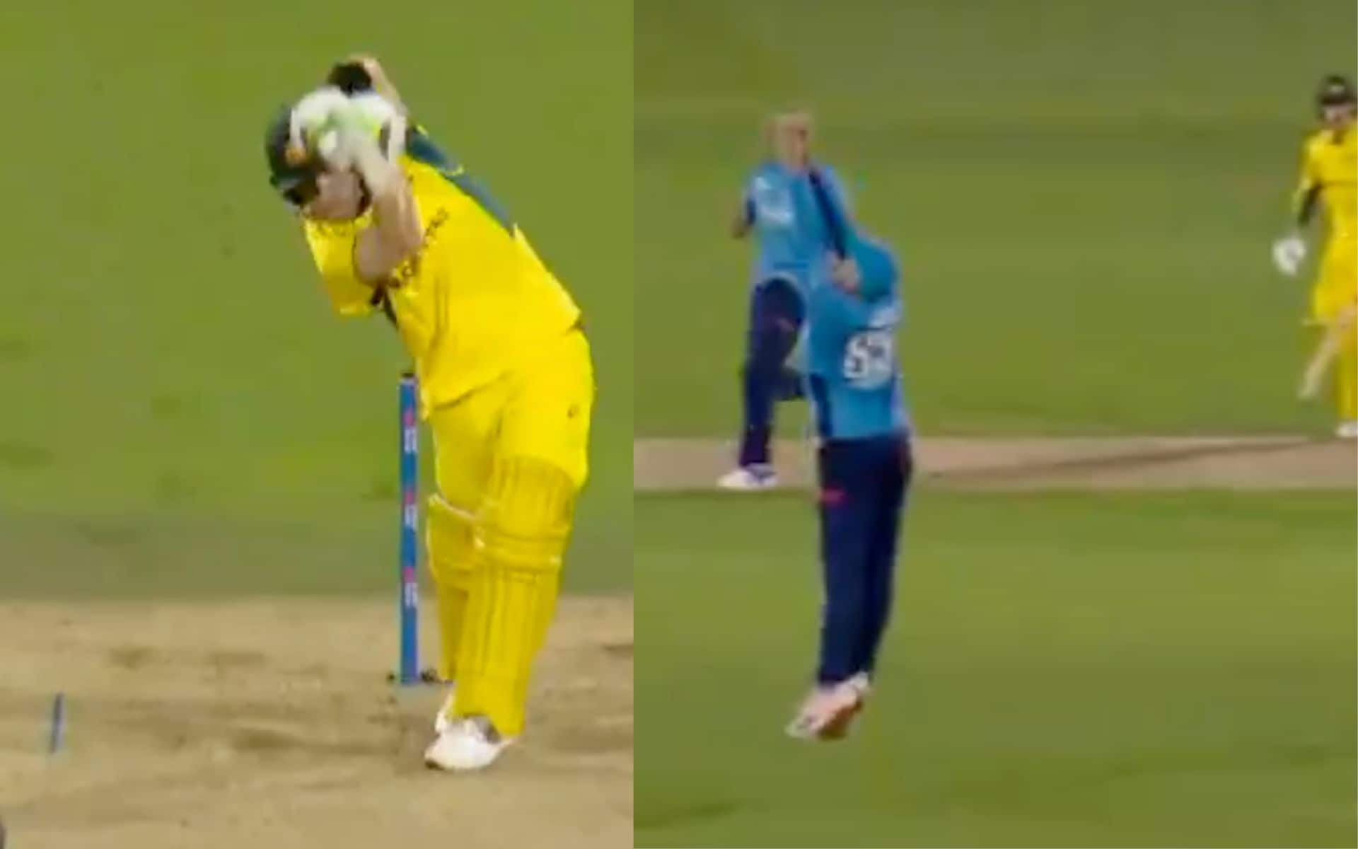 Will Jacks' catch of Josh Inglis (Source: Screengrab/@englandcricket/x.com)