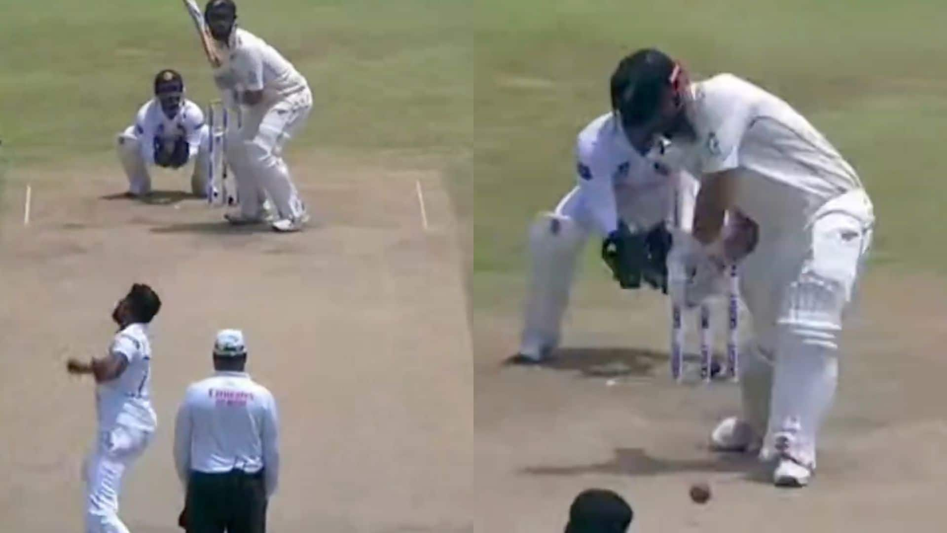 Prabath completed his fifer with Mitchell's wicket [Screengrab/SLC YouTube]