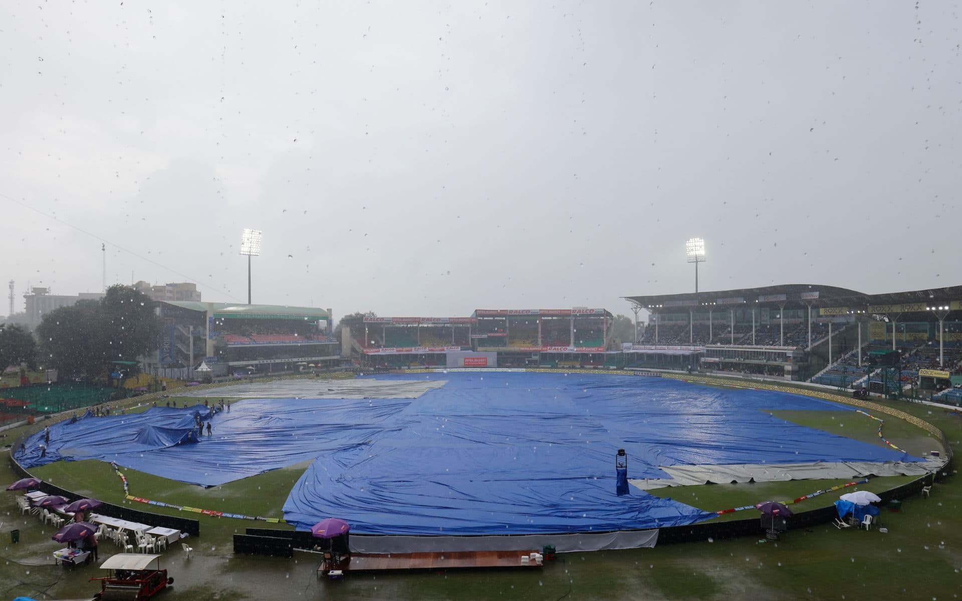 Day 2 of India-Bangladesh Kanpur Test called off due to incessant rains (source - @bcci)