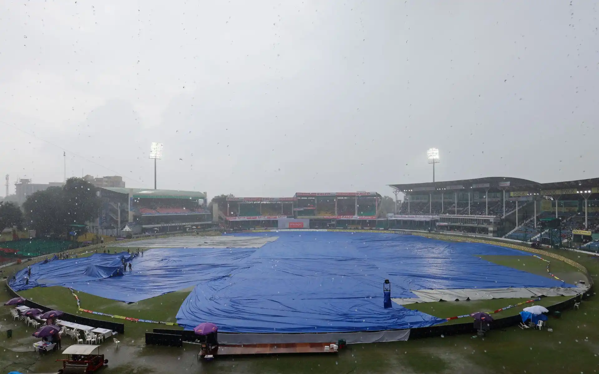 Day 2 of India-Bangladesh Kanpur Test called off due to incessant rains (source - @bcci)