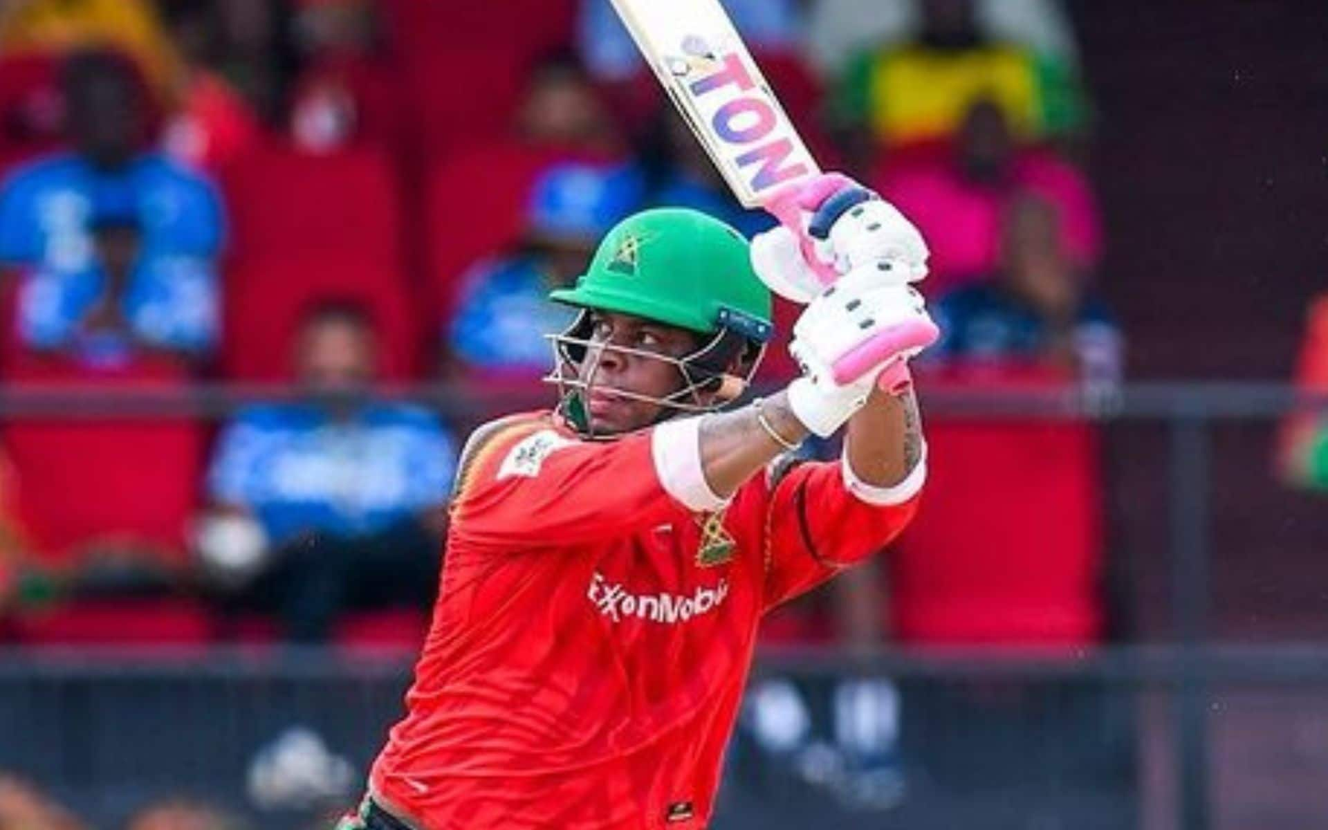 Guyana Amazon Warriors spinners came to the fore after Hetmyer's fifty [Source: @CPL/x.com]