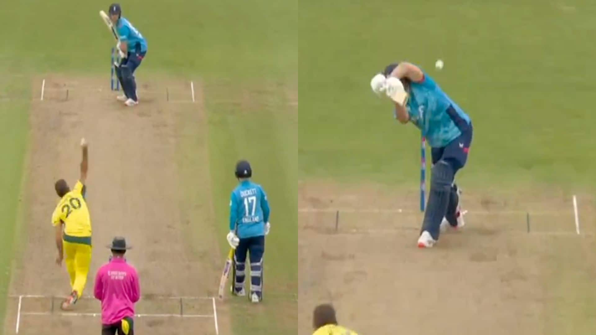 Hardie castled Jacks with a beauty [Source: Screengrab/@cricket543210/X]