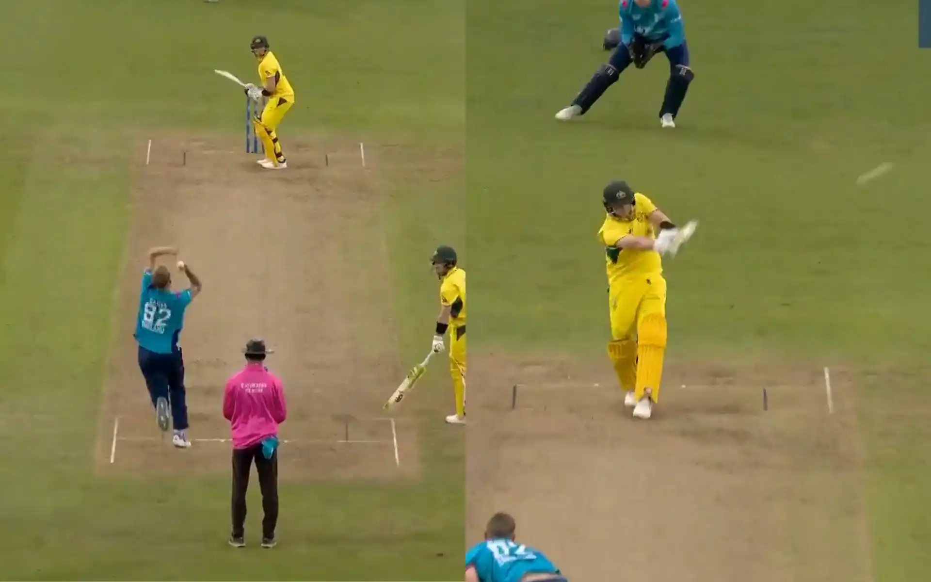 Steve Smith toying with Brydon Carse (Screengrab from @SonyLIV/X.com)
