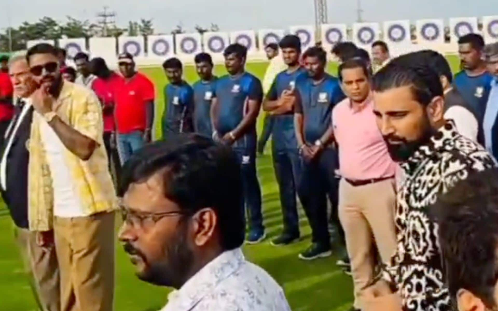 Hardik Pandya with Mohammed Shami attends NCA inauguration event (@ImTanujSingh/X.com)