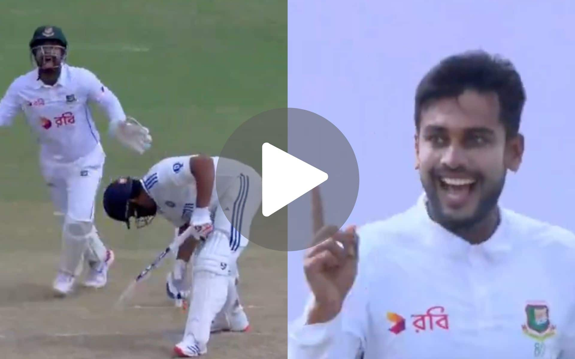 [Watch] Rohit Sharma's Anti-Climax End As Mehidy Hasan Spoils His Kanpur Party