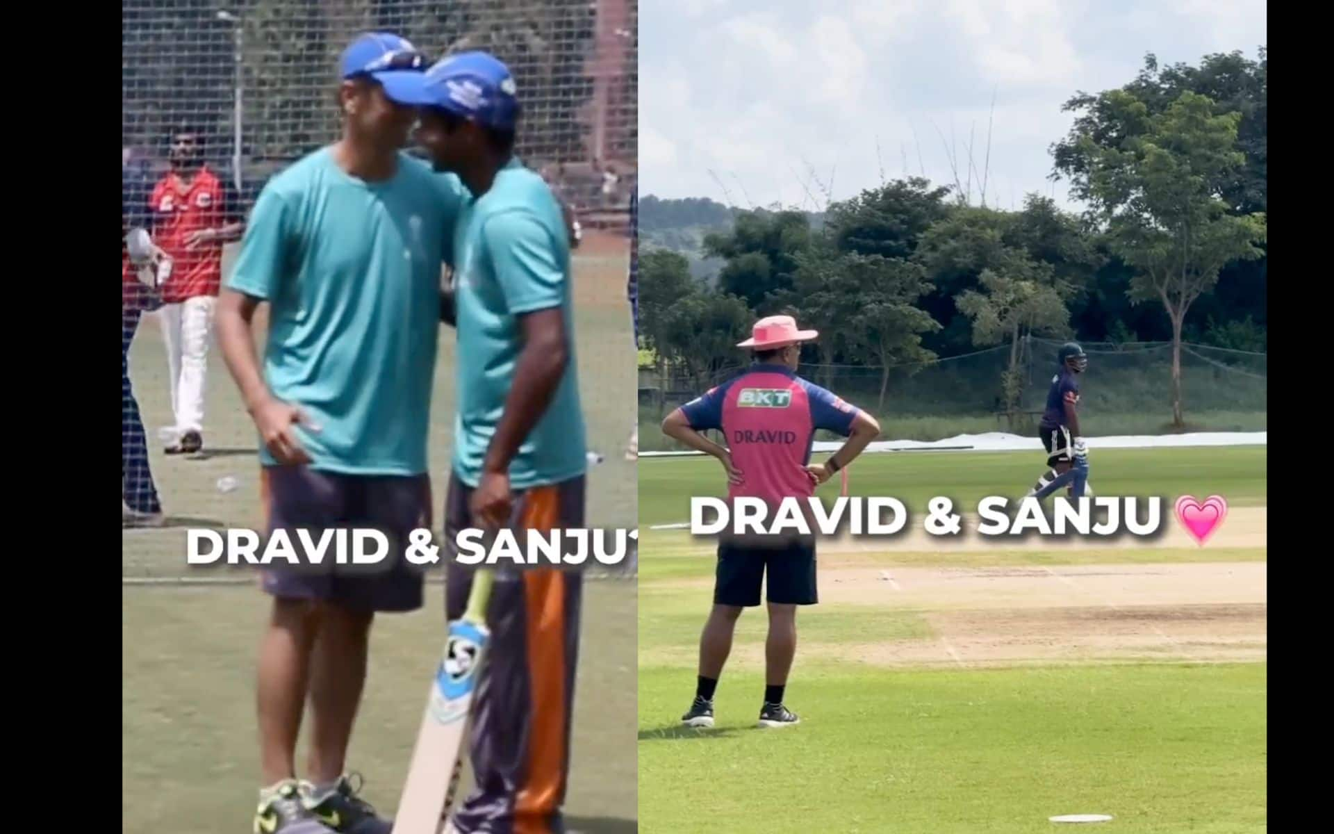 Rahul Dravid and Sanju Samson (Source: @rajasthanroyals/x.com)