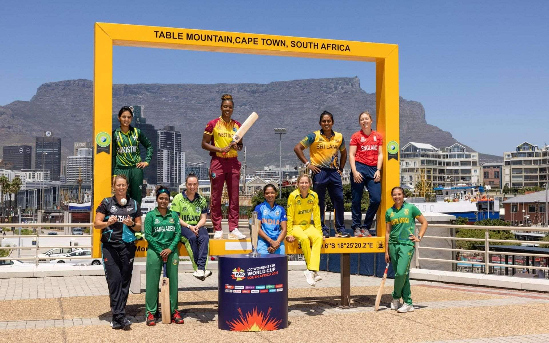 Captains with Women’s Cricket T20 World Cup 2023 Trophy [Source: @ImTanujSingh/x.com]