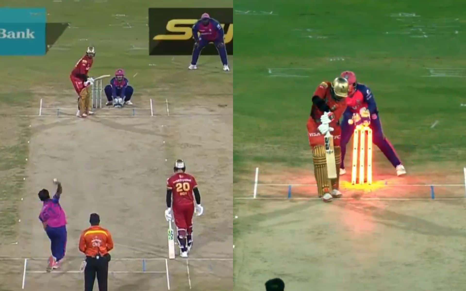 Theekshana Gives Sunil Narine A Taste Of His Own Medicine (Screengrab from @CPL/X)