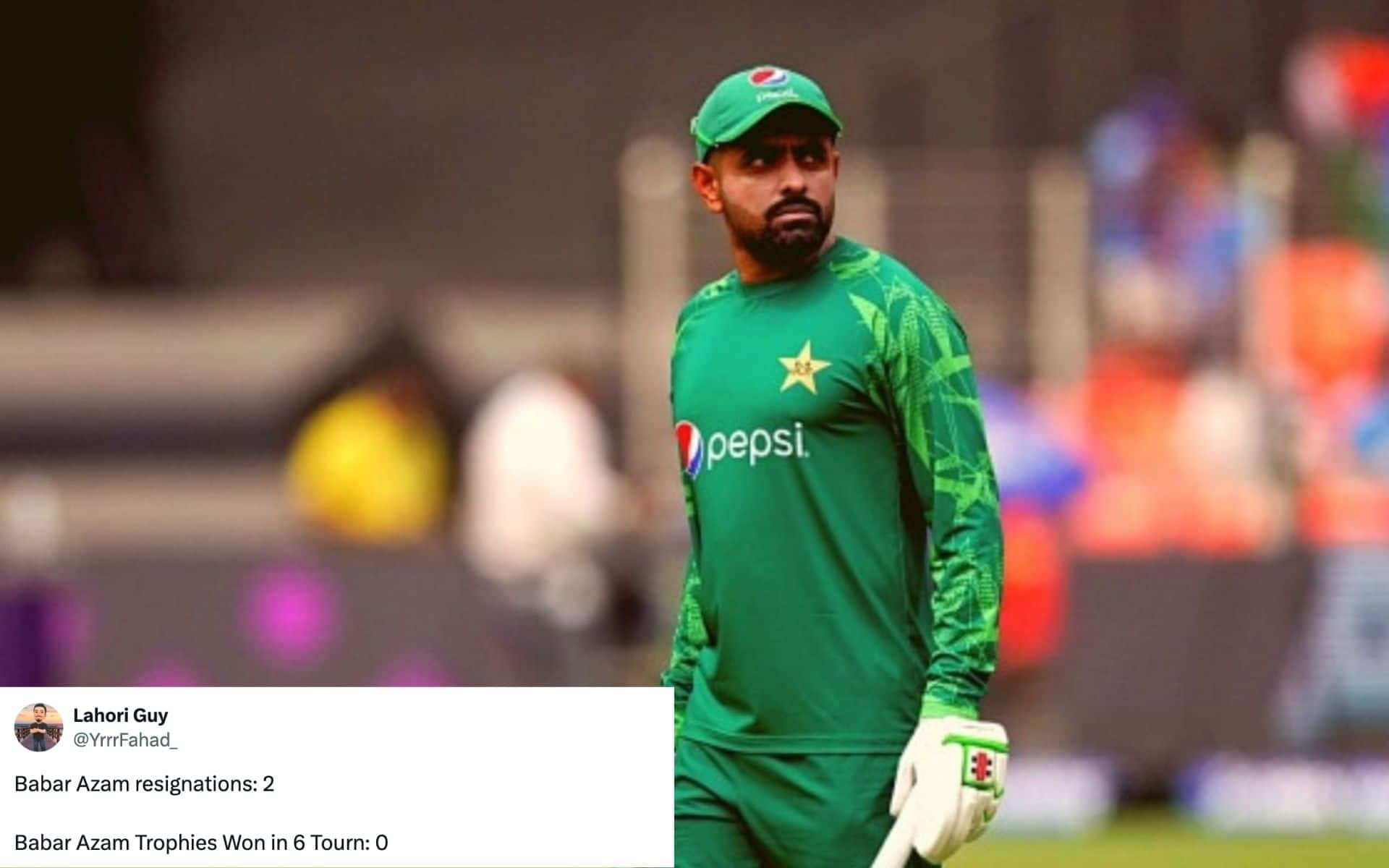 'Resignation 2, Trophy 0' - Fans Troll Babar Azam After Stepping Down As Pakistan Captain