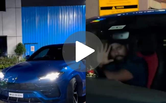 Rohit Sharma Spins Blue Lamborghini Upon Mumbai Return After Kanpur Test Heroics - Watch