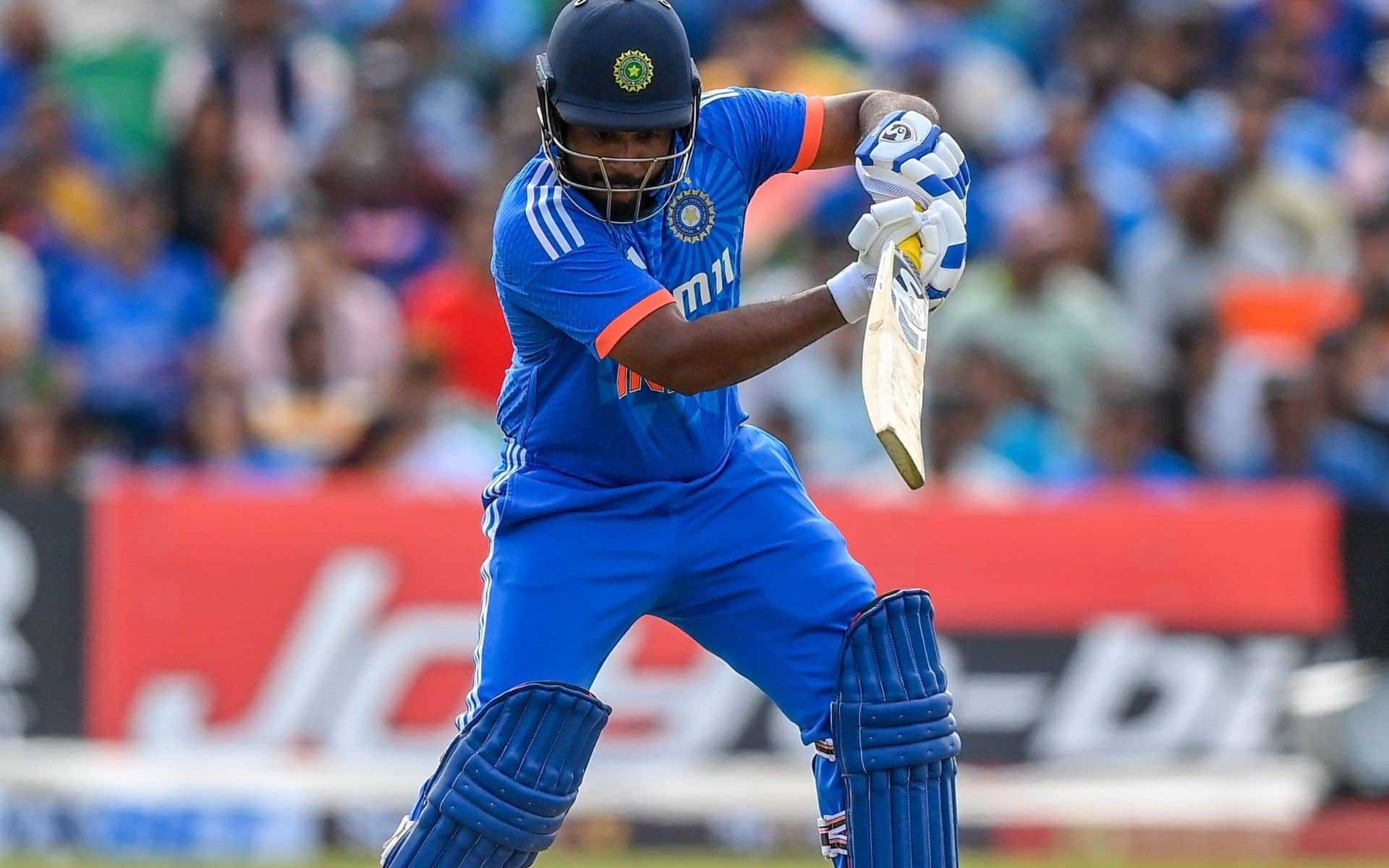 Sanju Samson batting for India (Source:@BCCI/X.com)