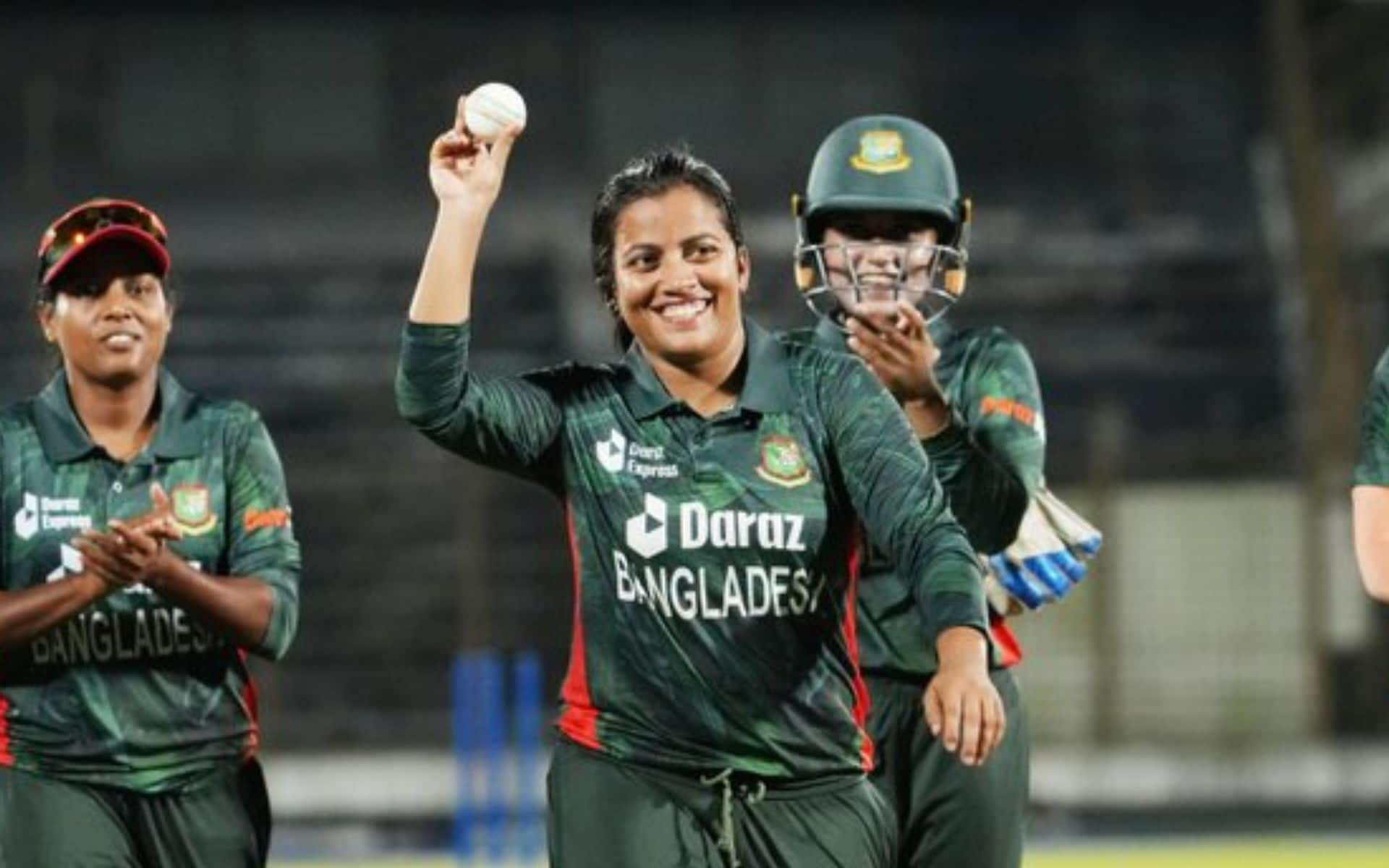 Nahida Akter made history with 100th T20I wicket [Source: @BCBtigers/x.com]