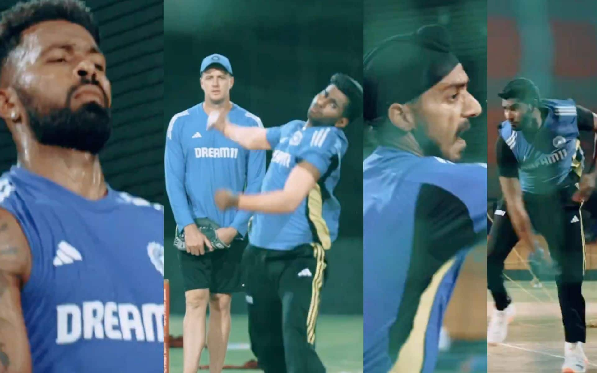 Indian pacers practicing under Morne Morkel's eyes [Source: Screen grab from @BCCI/x.com]