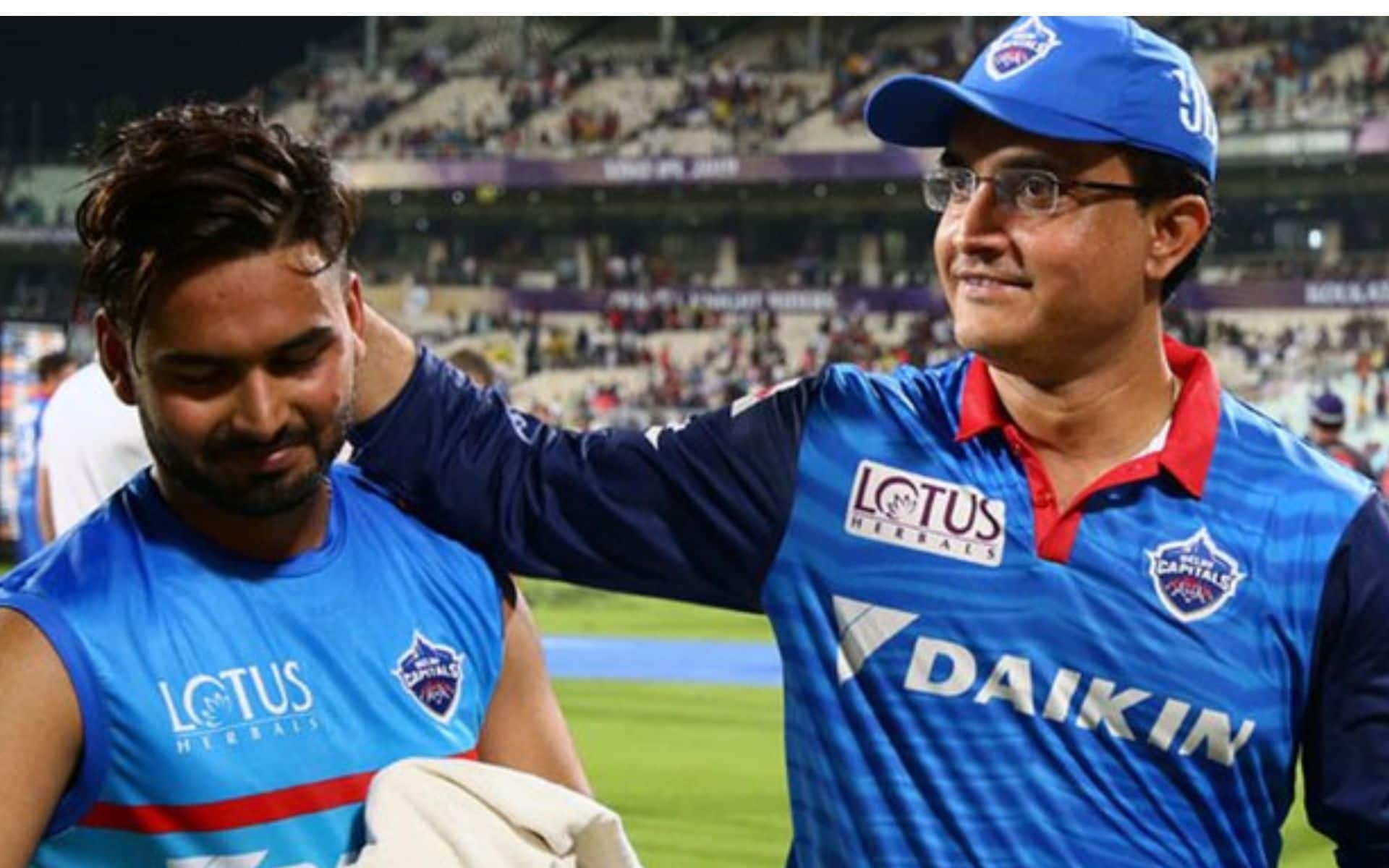 Rishabh Pant & Sourav Ganguly [Source: @mufaddal_vohra/x.com]