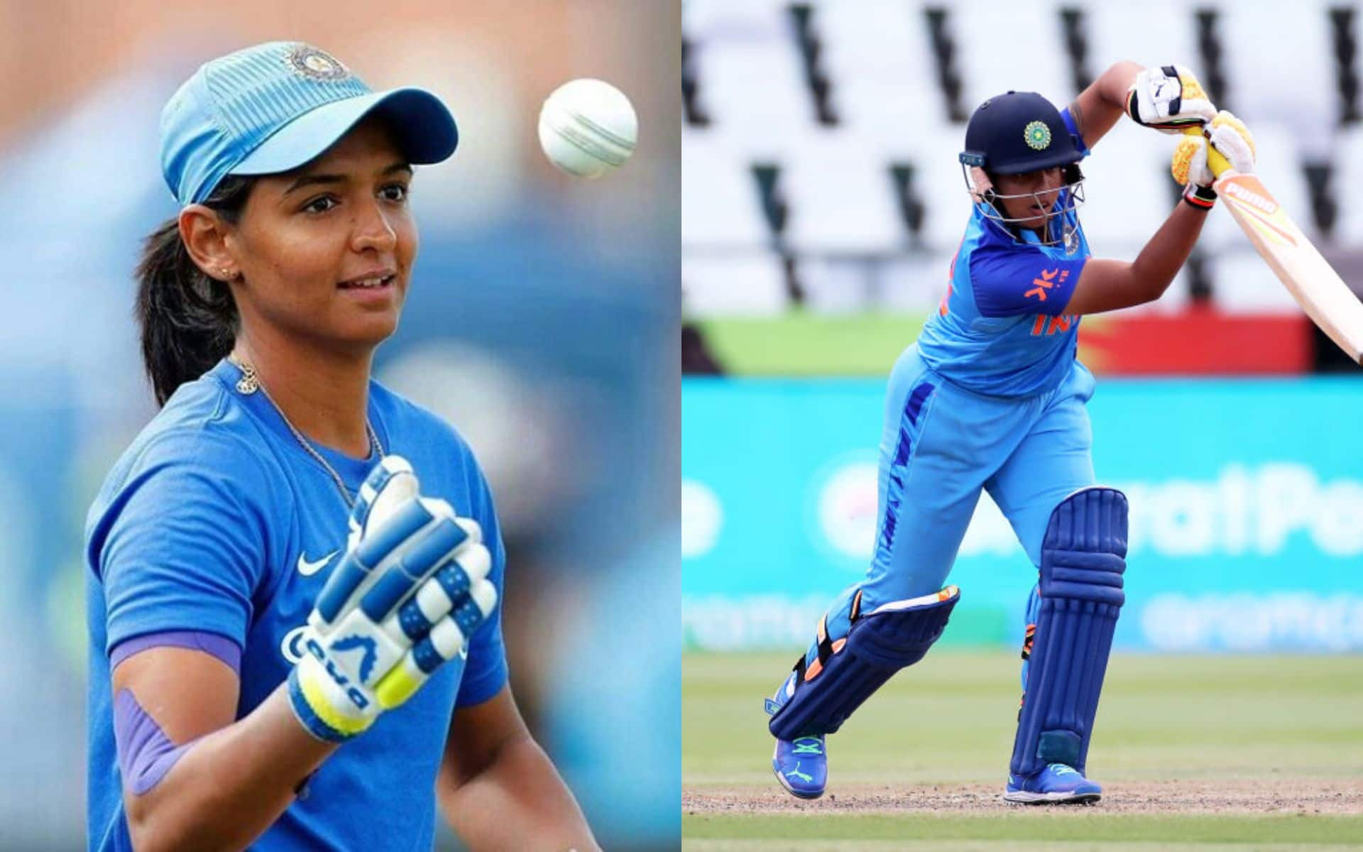 Harmanpreet Kaur And Richa Ghosh (Source: @ICC/x.com, @mufaddal_vohra/x.com)