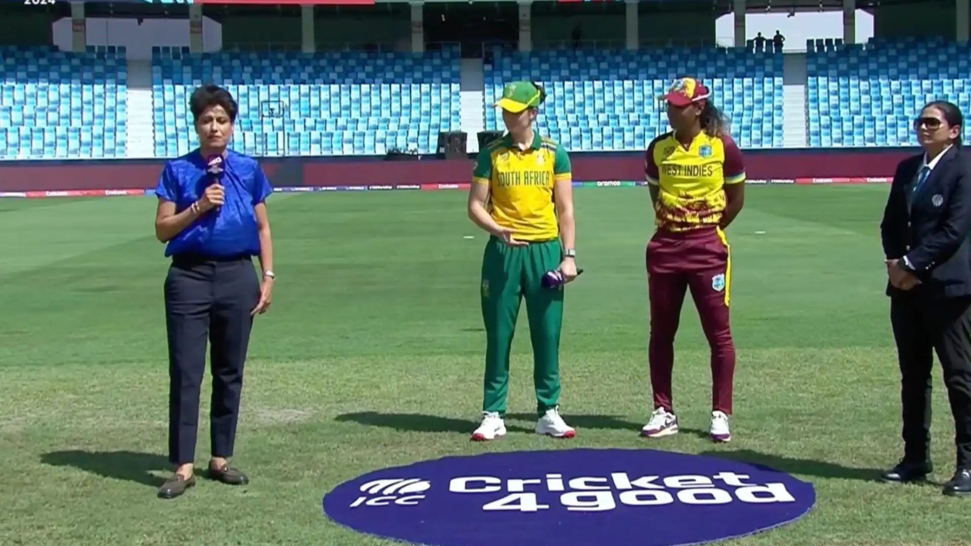 SA-W won the toss and opted to bowl [Source: Screengrab/@cricket543210/X]