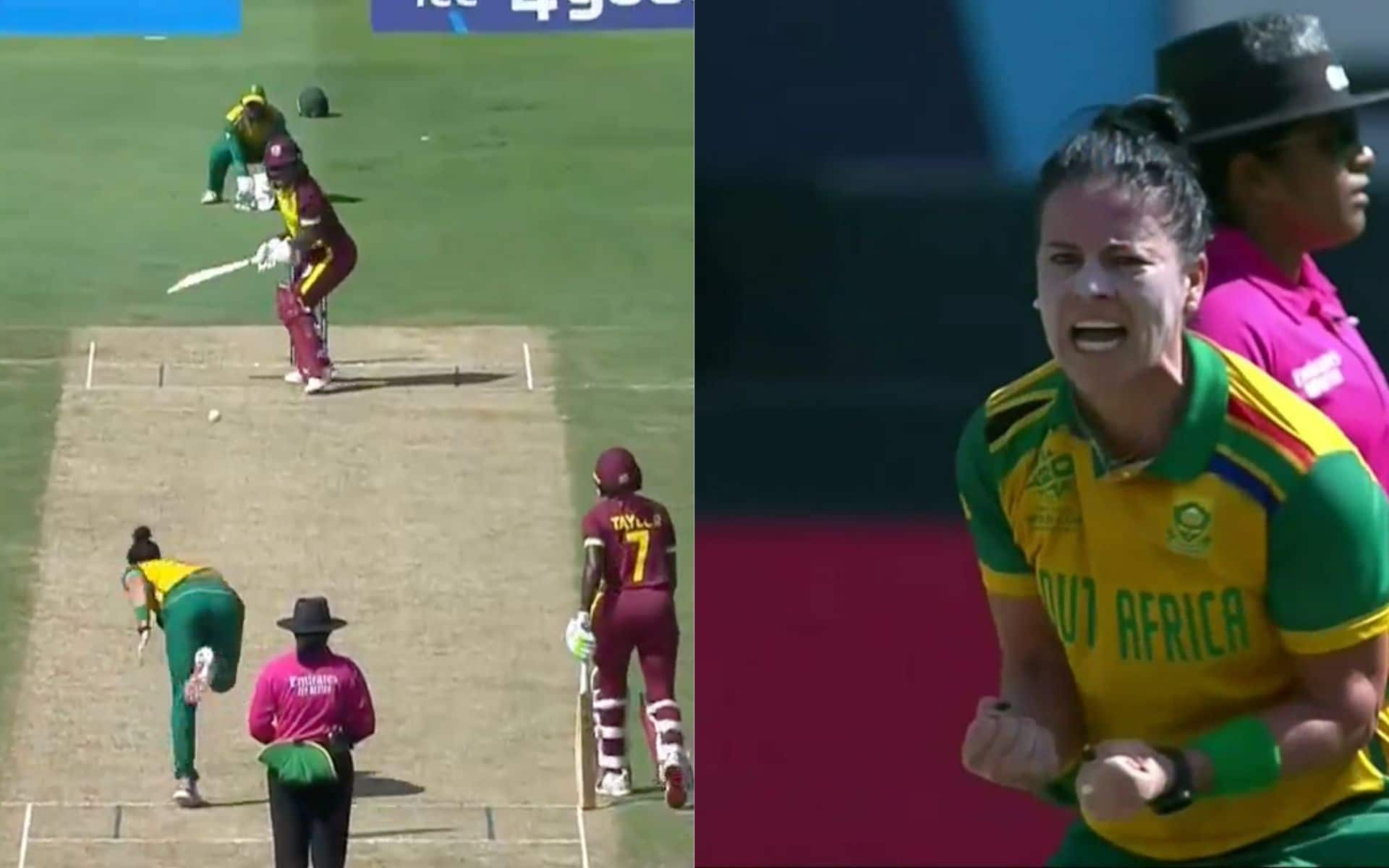 Deandra Dottin's Wicket - (Source: @Screengrab)