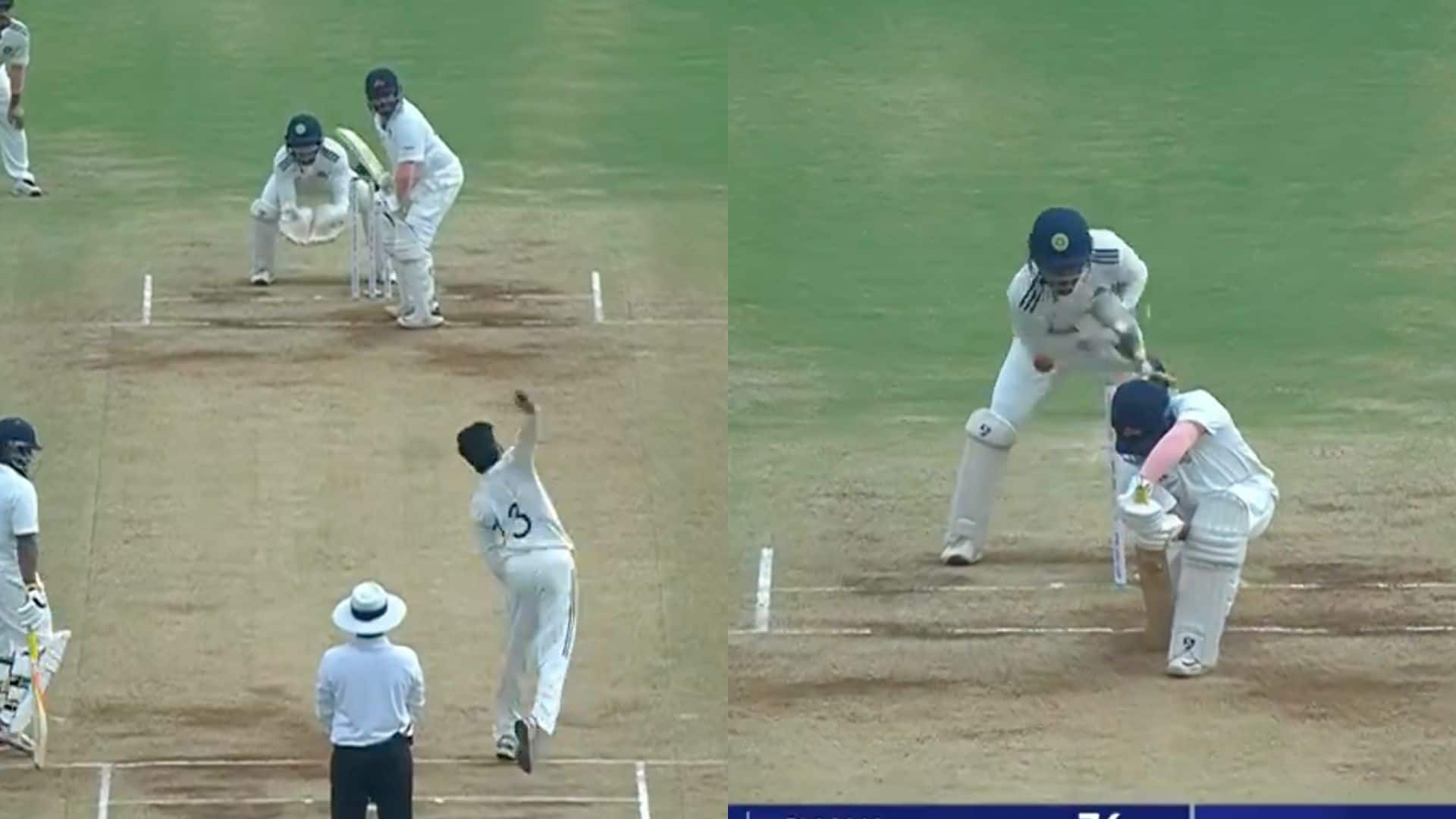 Prithvi Shaw was castled by Saransh Jain [Source: @BCCIdomestic/X]