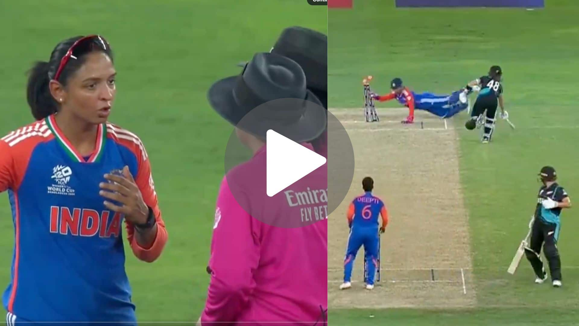 [Watch] Angry Harmanpreet Argues With Umpires As Amelia Kerr Survives A Controversial Run Out