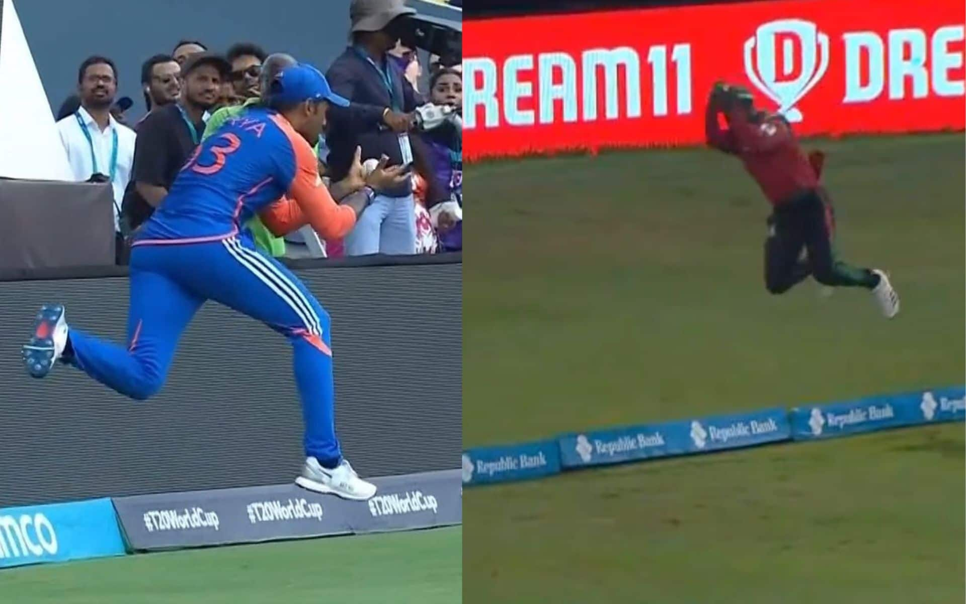 Sinclair almost pulls of SKY-like catch of Miller in CPL 2024 (Source: Screengrab@CPL/X.com)