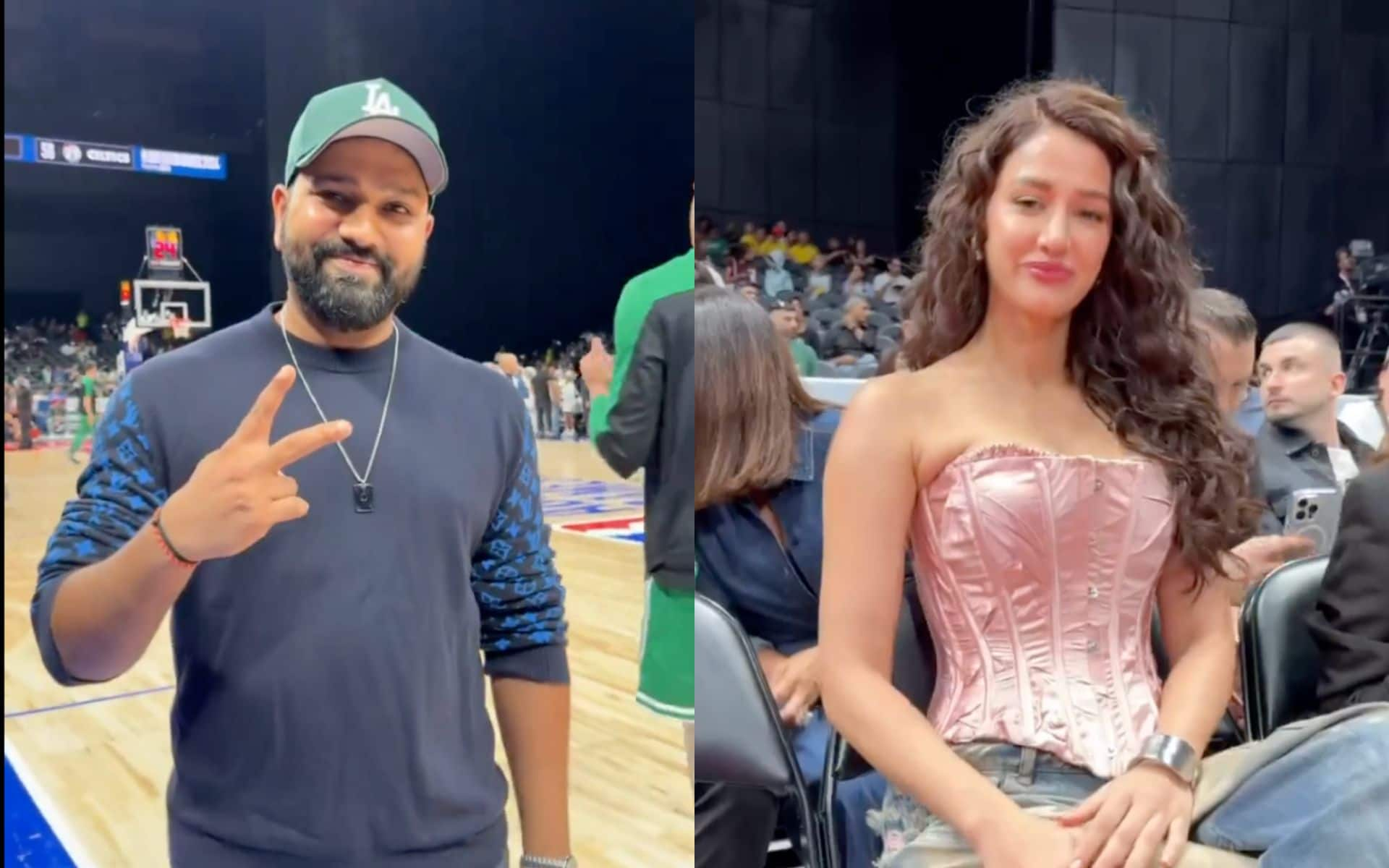 Rohit Sharma Spotted With Disha Patani Among Other Superstars Attending NBA Games