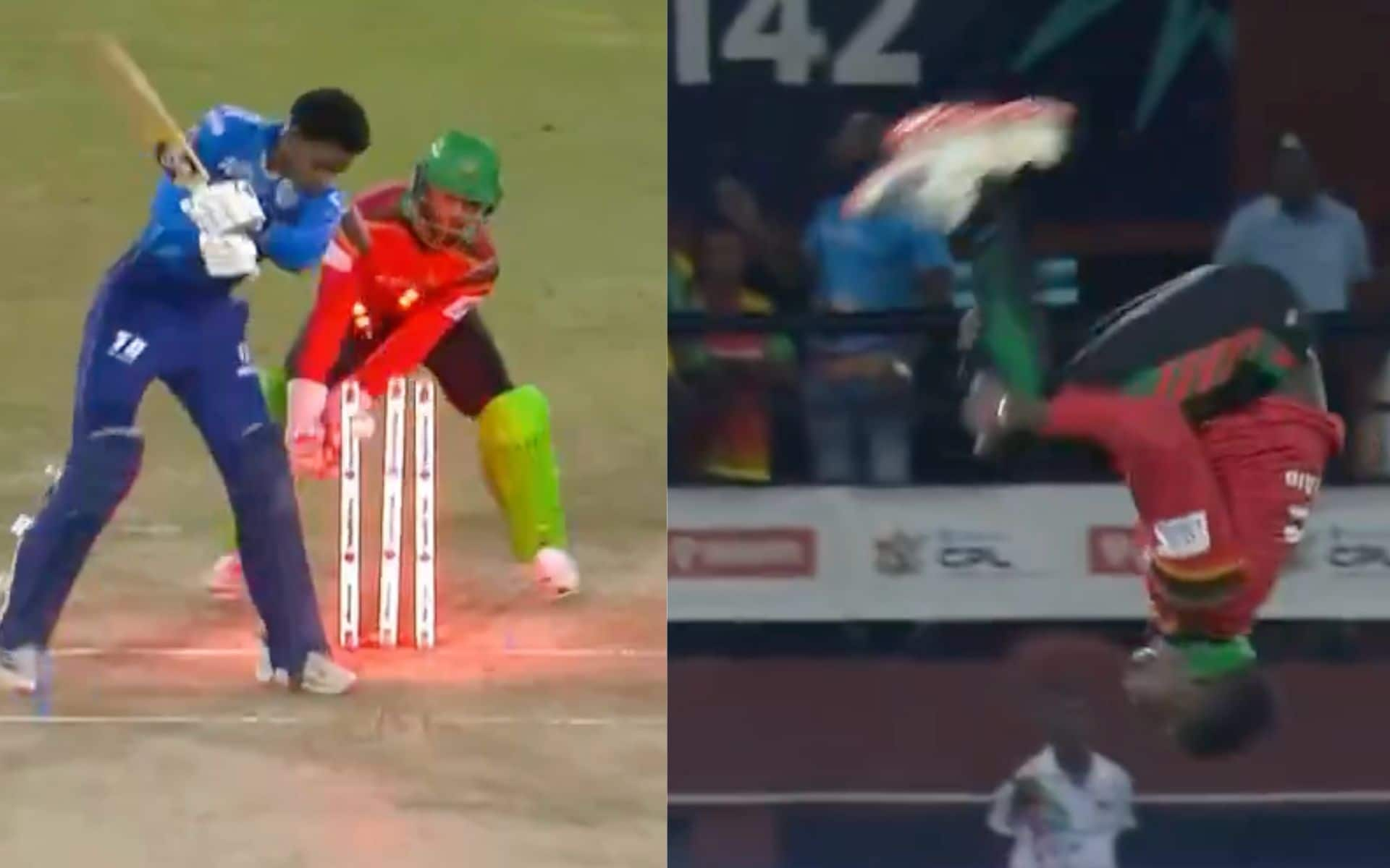 Kevin Sinclair cleans up Auguste (Screengrab@CPL/X.com)