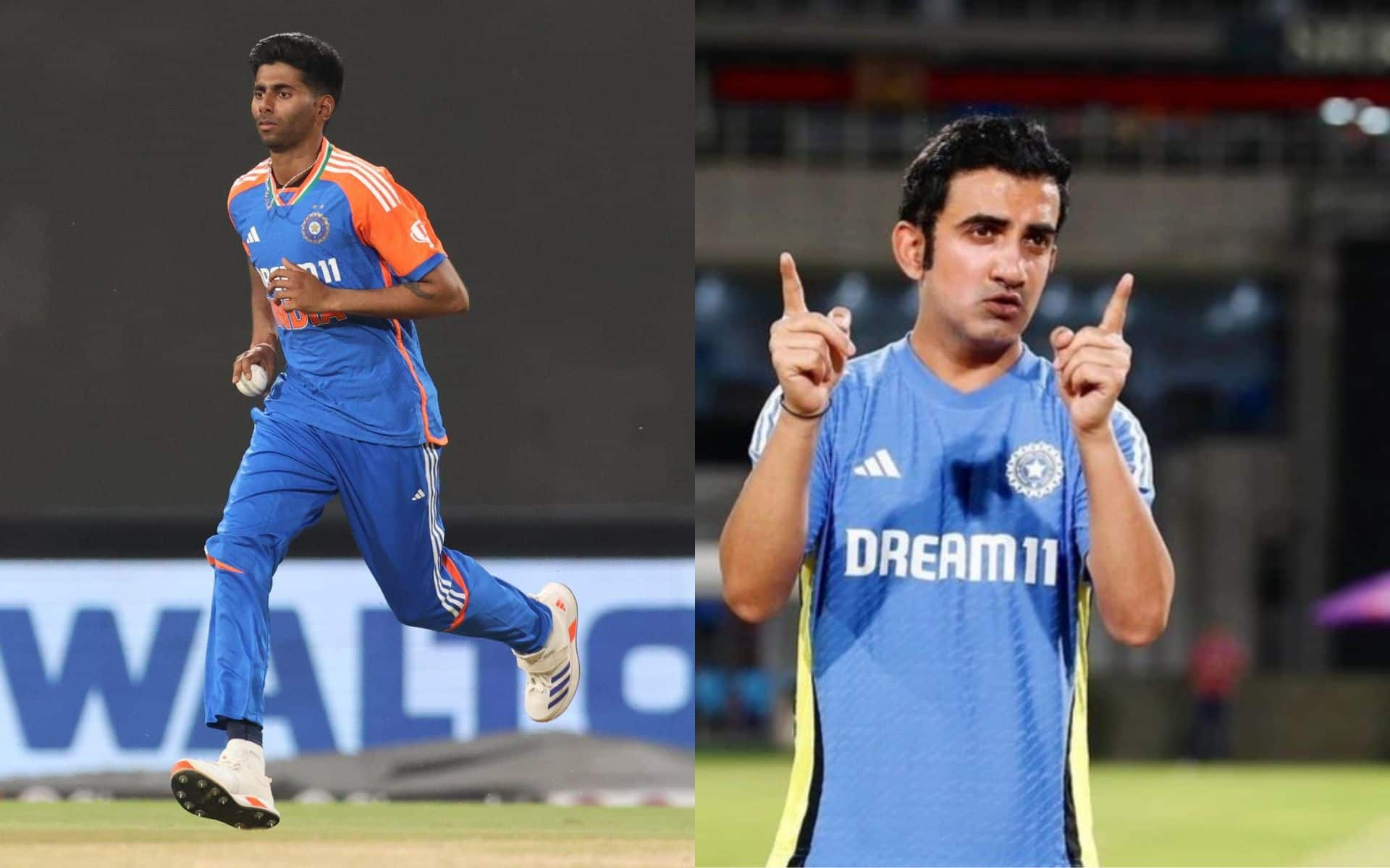 Mayank Yadav and Gautam Gambhir (Source: @Bharat_Analyzer/x.com and @Manojy9812/x.com)