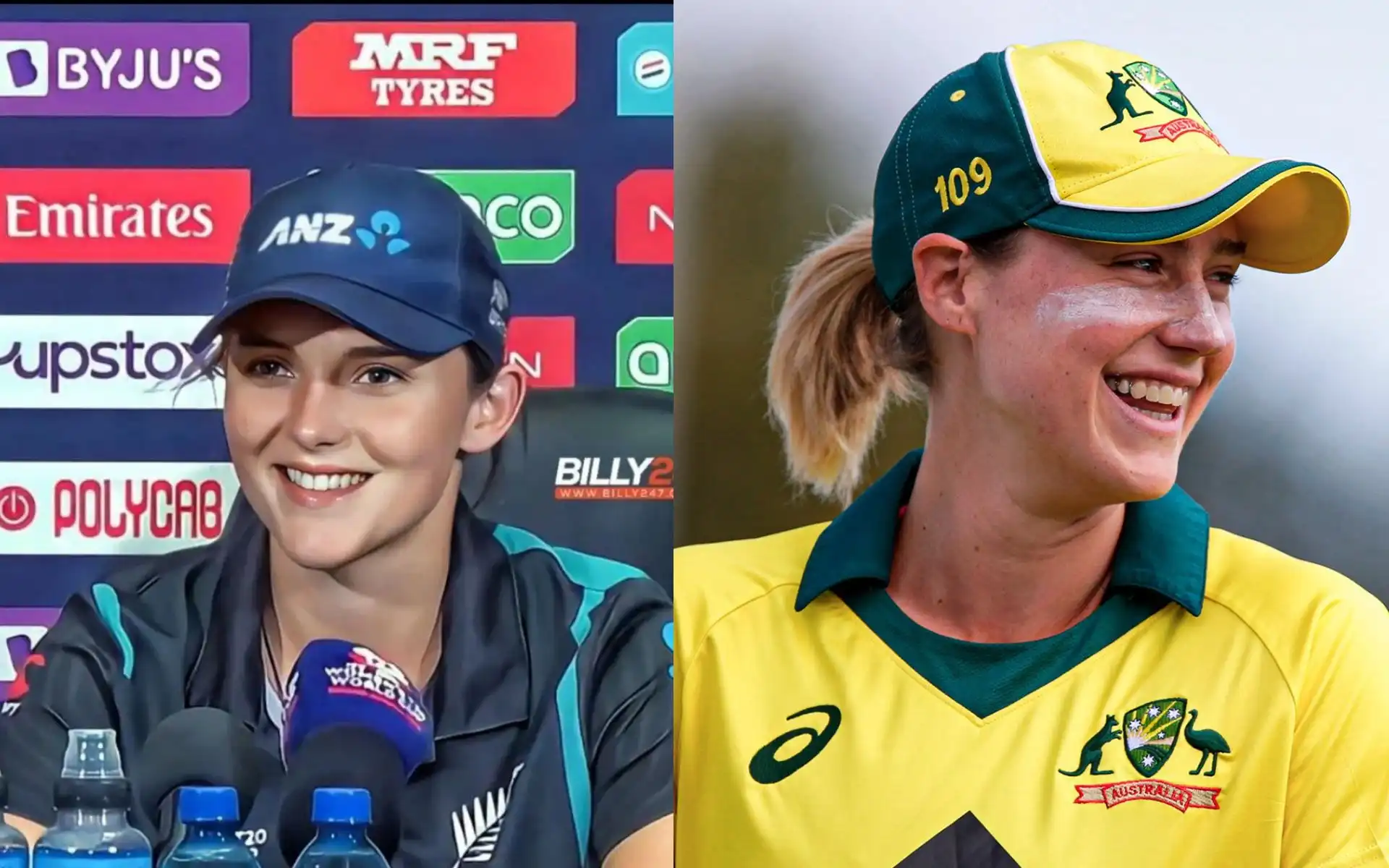Amelia Kerr and Ellyse Perry [Source: @ParayYasir2, @desi_thug1/x.com]