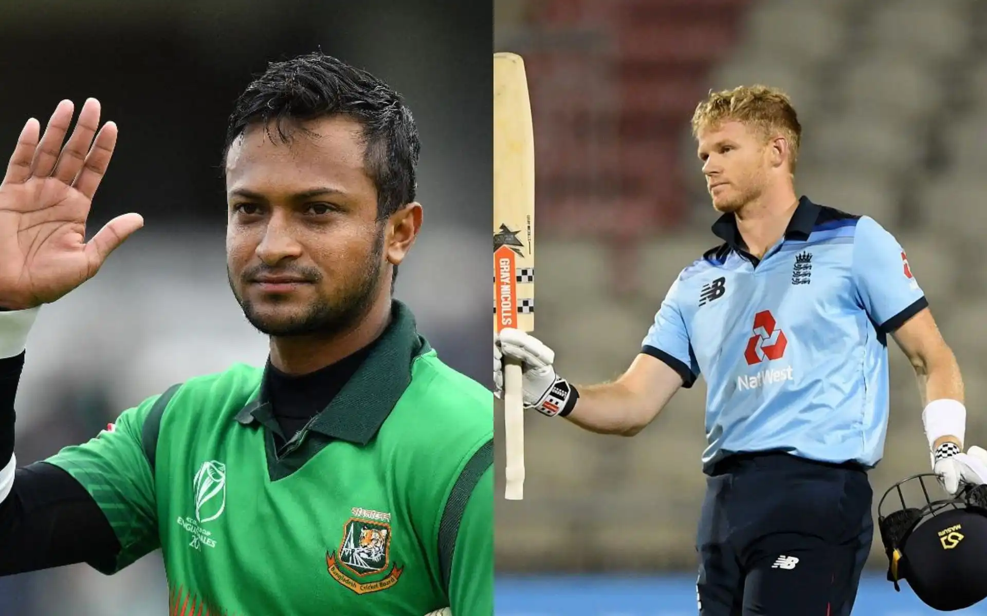 Shakib Al Hasan and Sam Billings [Source: @ICC/x.com]