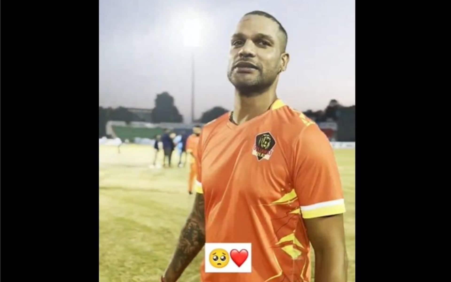 Shikhar Dhawan sings during a LLC 2024 training session [Source: @llct20/x]