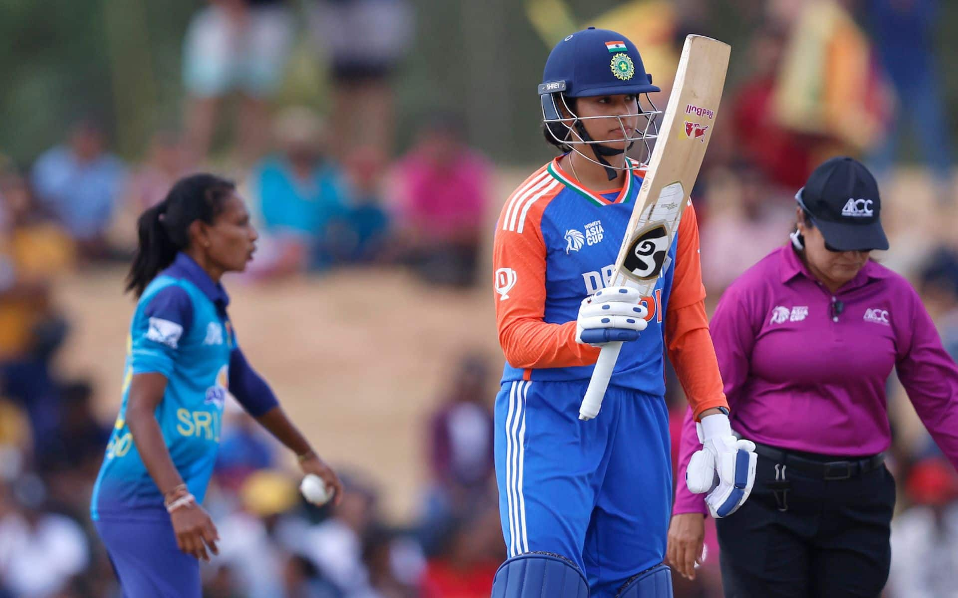 Smriti Mandhana in the Asia Cup final against Sri Lanka (Source@ICC/X.com)