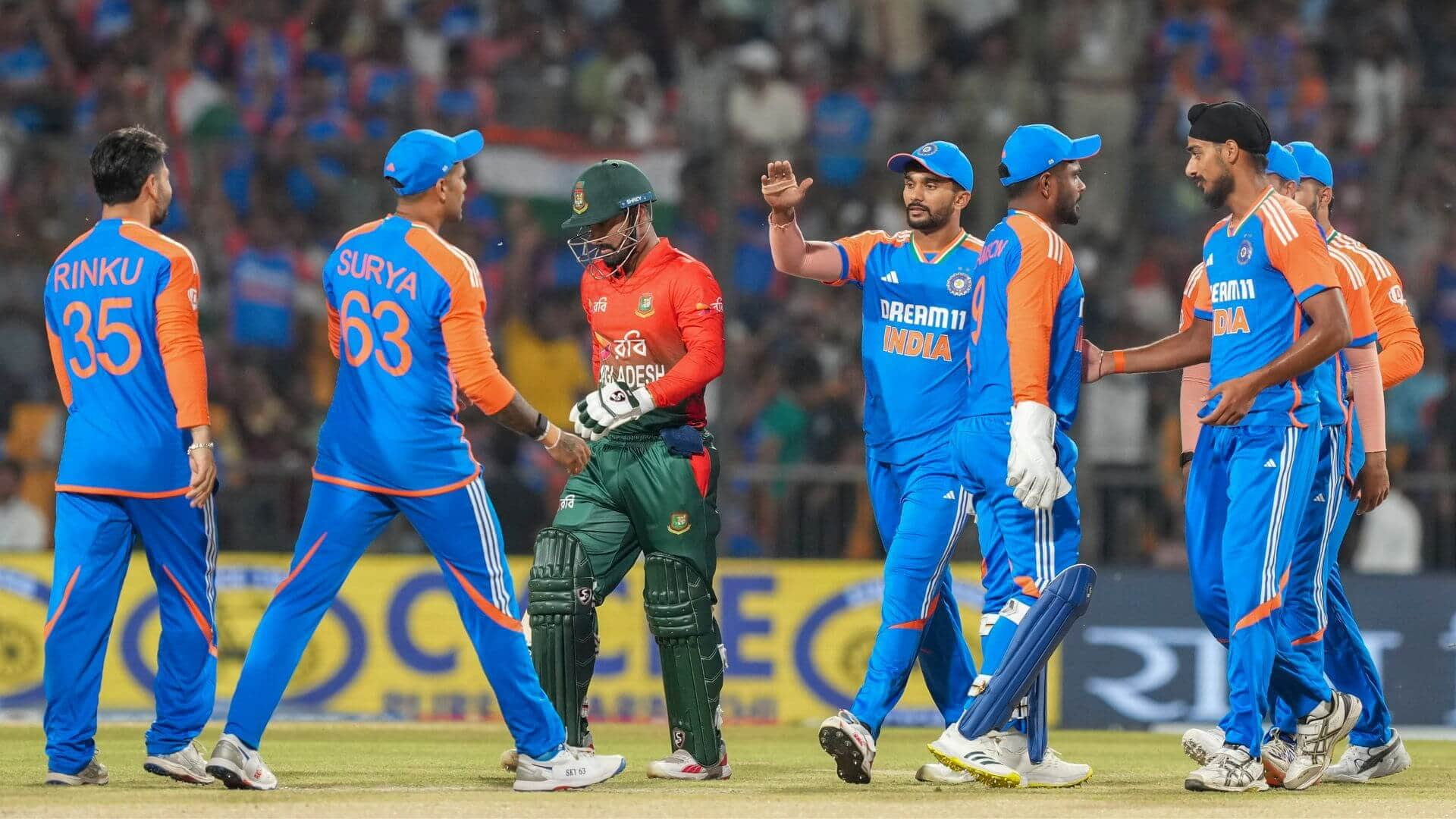 India won the 1st T20I by 7 wickets [Source: PTI]