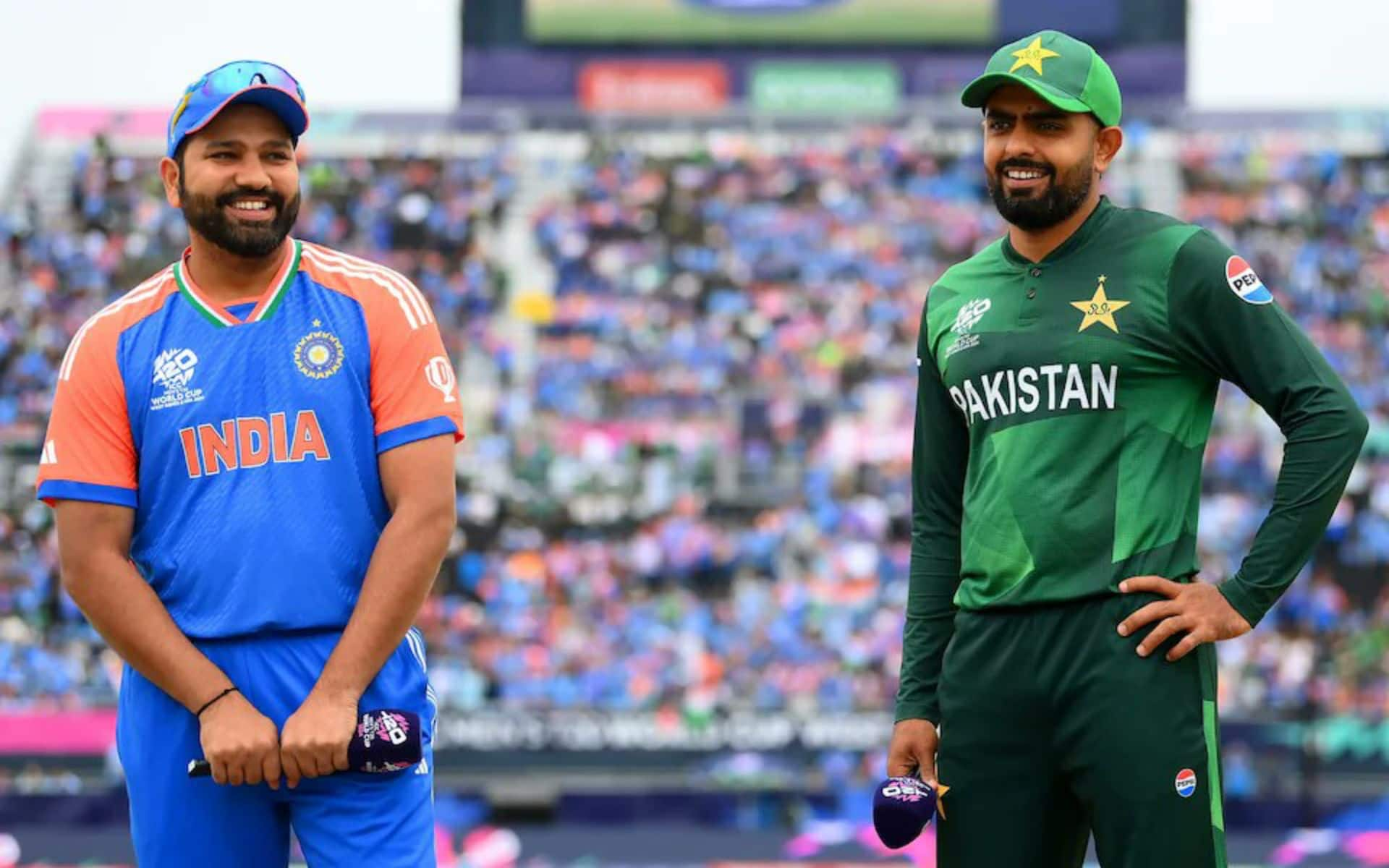 Rohit Sharma and Babar Azam (Source: @MufaddalVohra/X.com)