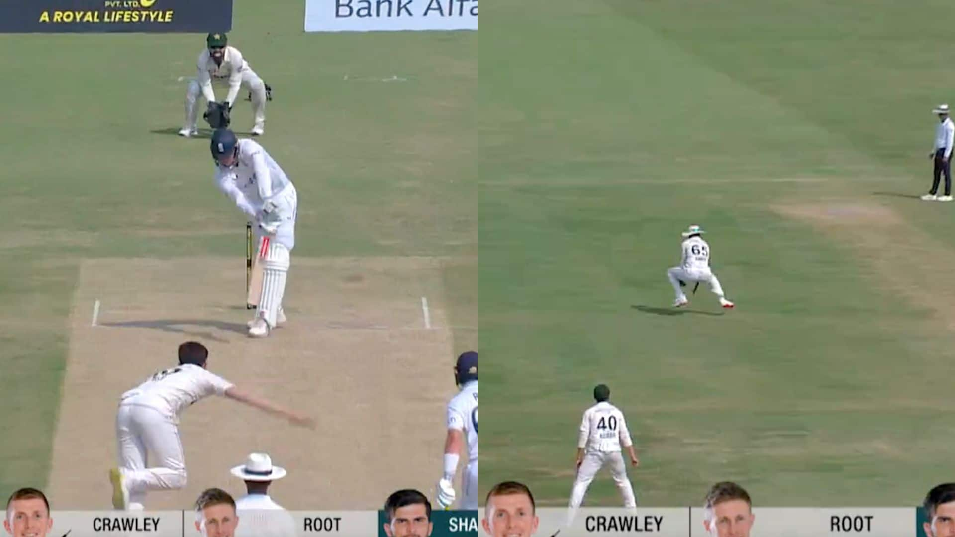 Crawley was dismissed by Shaheen [Source: Screengrab/@TheRealPCB/X]