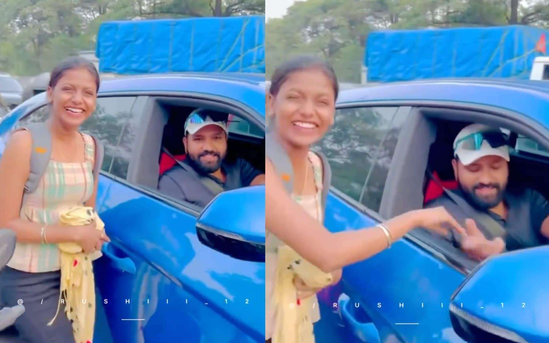 Rohit Sharma made a fan's day (X.com/@rushiii_12)