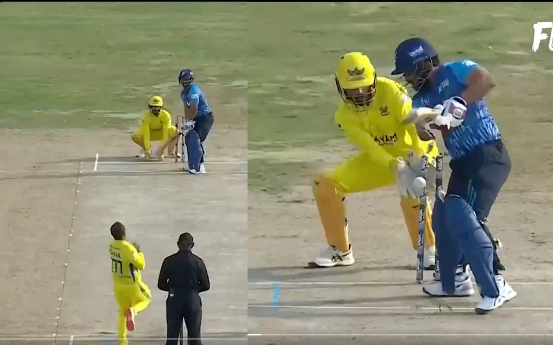 Kedar Jadhav's Wicket (Source: @ScreenGrab)