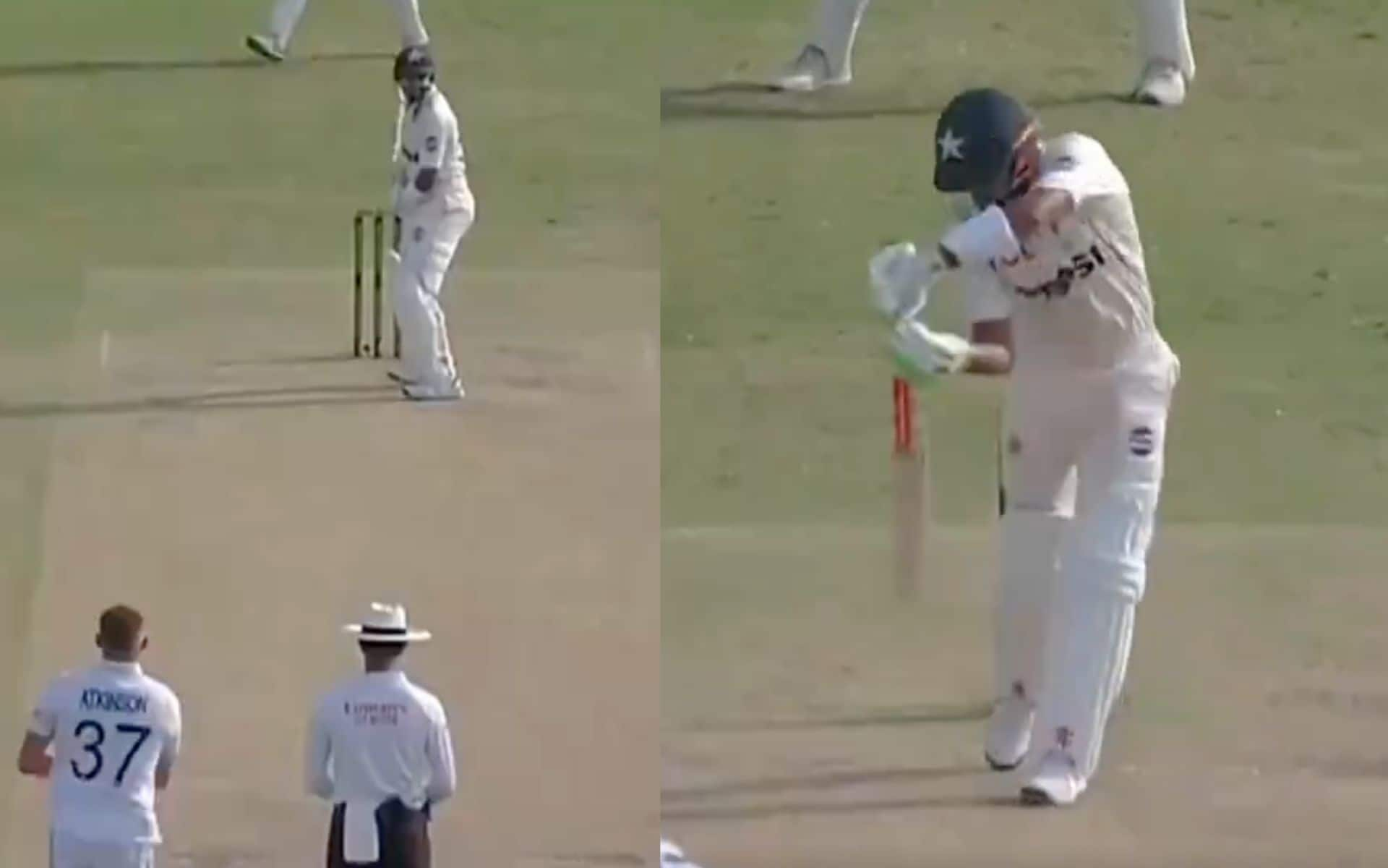 Babar Azam wicket- (Source: Screengrab)