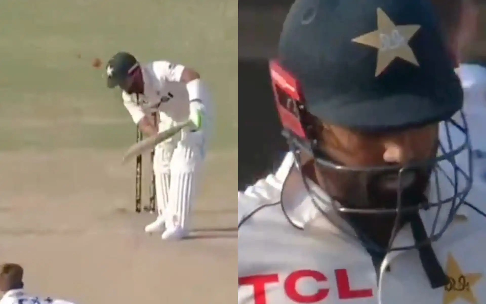 Rizwan's wicket in Multan Test (Source:@kingdom_virat1/X.com)
