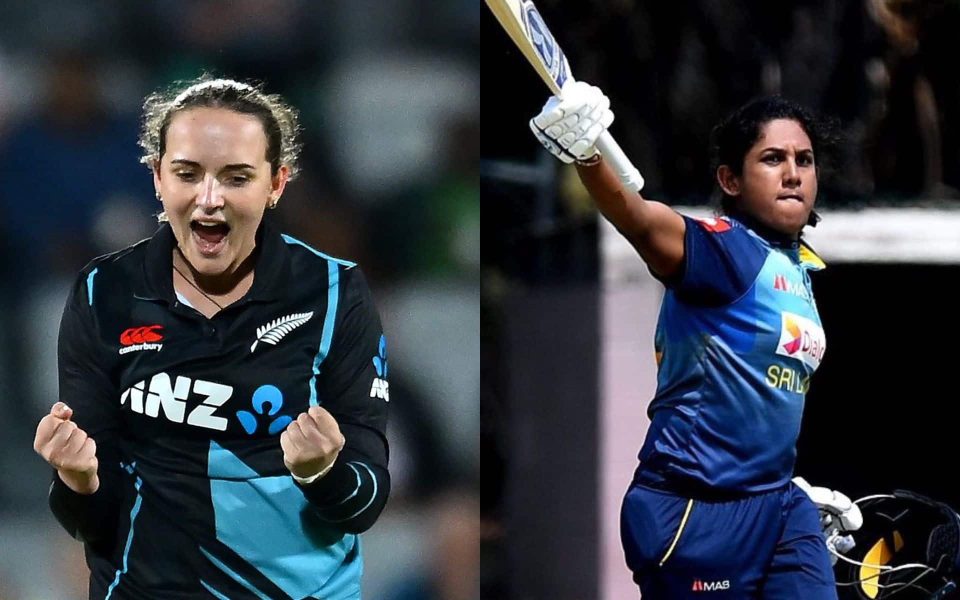 Amelia Kerr and Chamari Athapaththu [Source: @ICC,@Cricketracker/x.com]