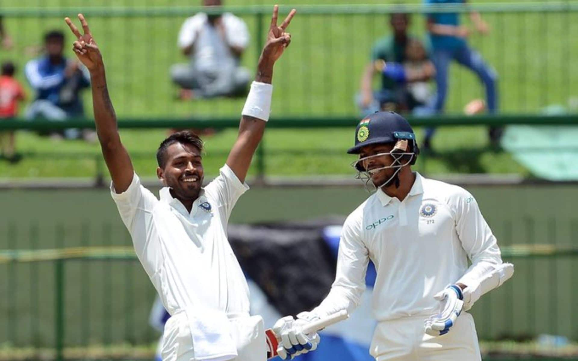 Hardik Pandya Maiden Test Century vs Sri Lanka [Source: @ICC/x.com]